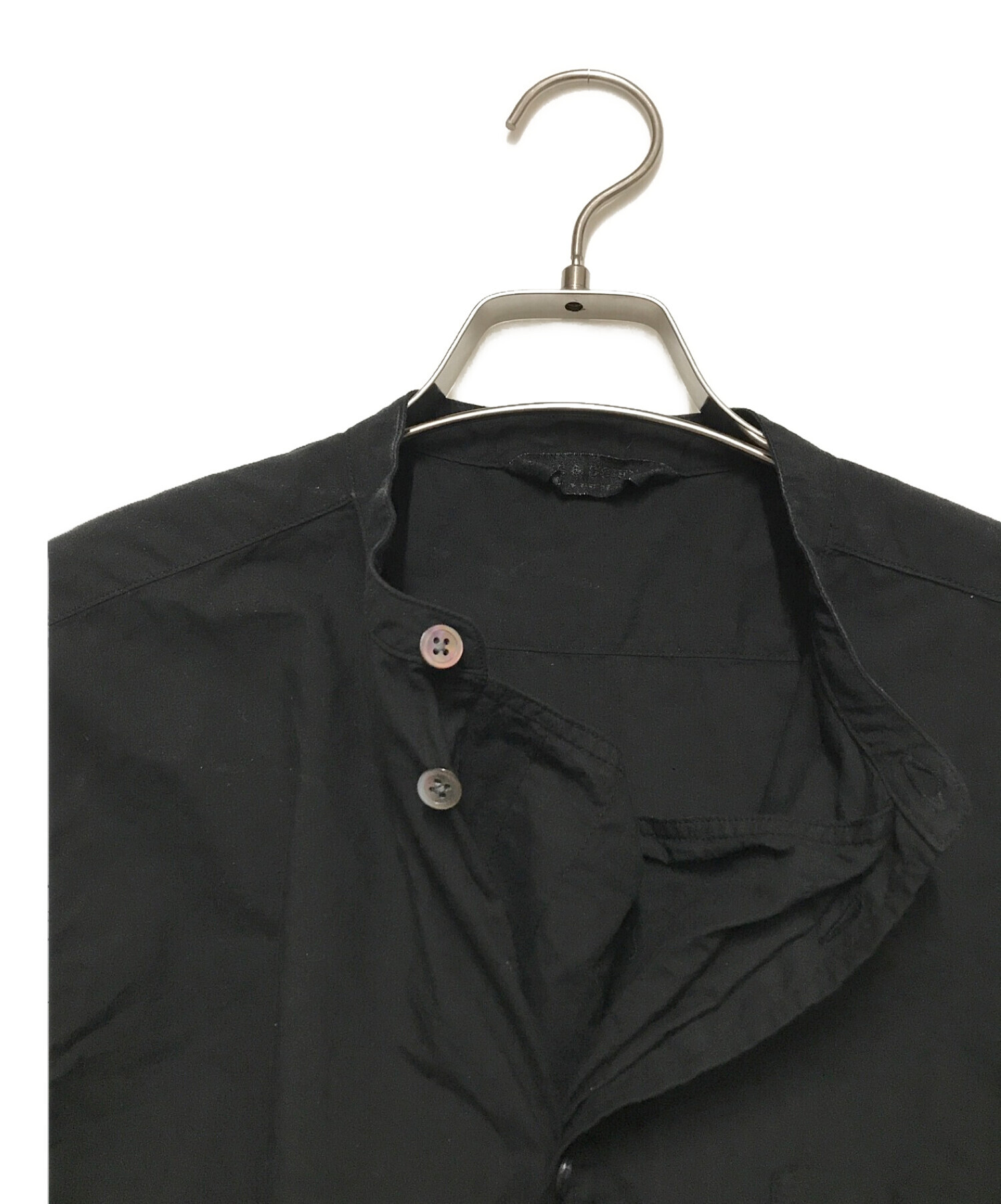 ARTS&SCIENCE (アーツアンドサイエンス) No collar fake shirt ブラック サイズ:1