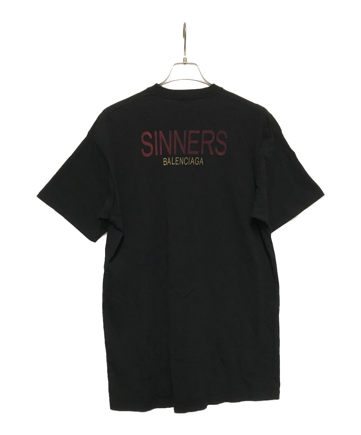 BALENCIAGA (バレンシアガ) SINNERSプリントTシャツ ブラック サイズ:XS
