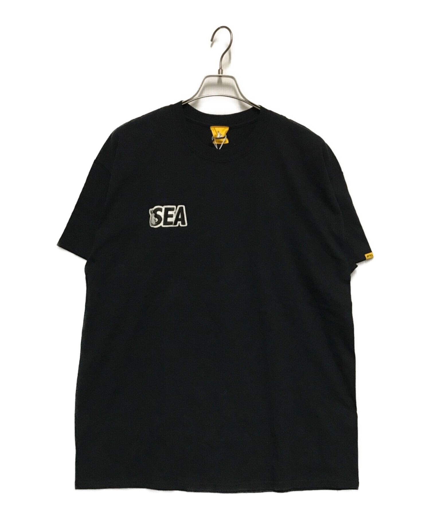 FR2×WIND AND SEA (エフアールツー×ウィンダンシー) ロゴパッチTシャツ ブラック サイズ:XL