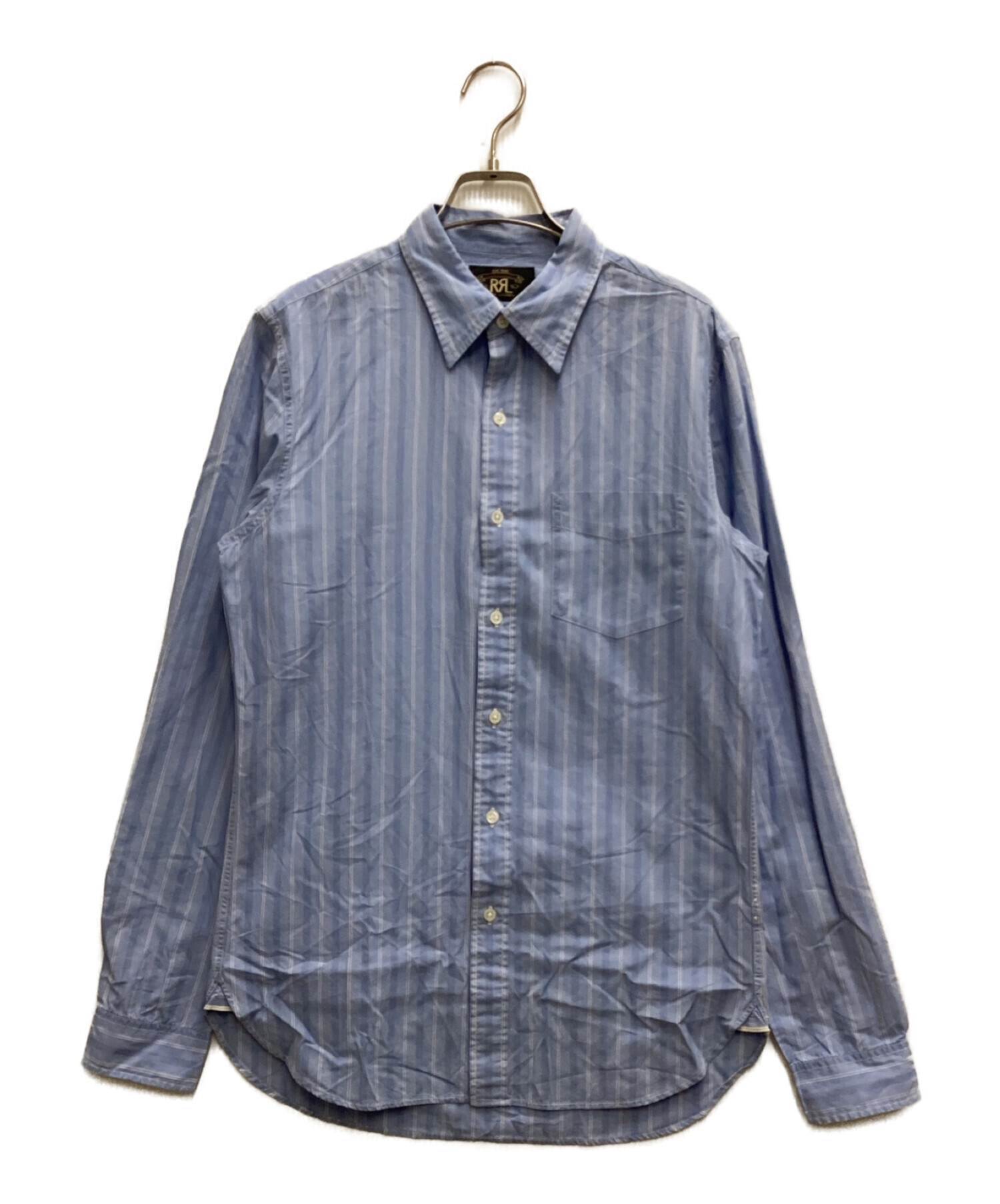 中古・古着通販】RRL (ダブルアールエル) ストライプシャツ ブルー 