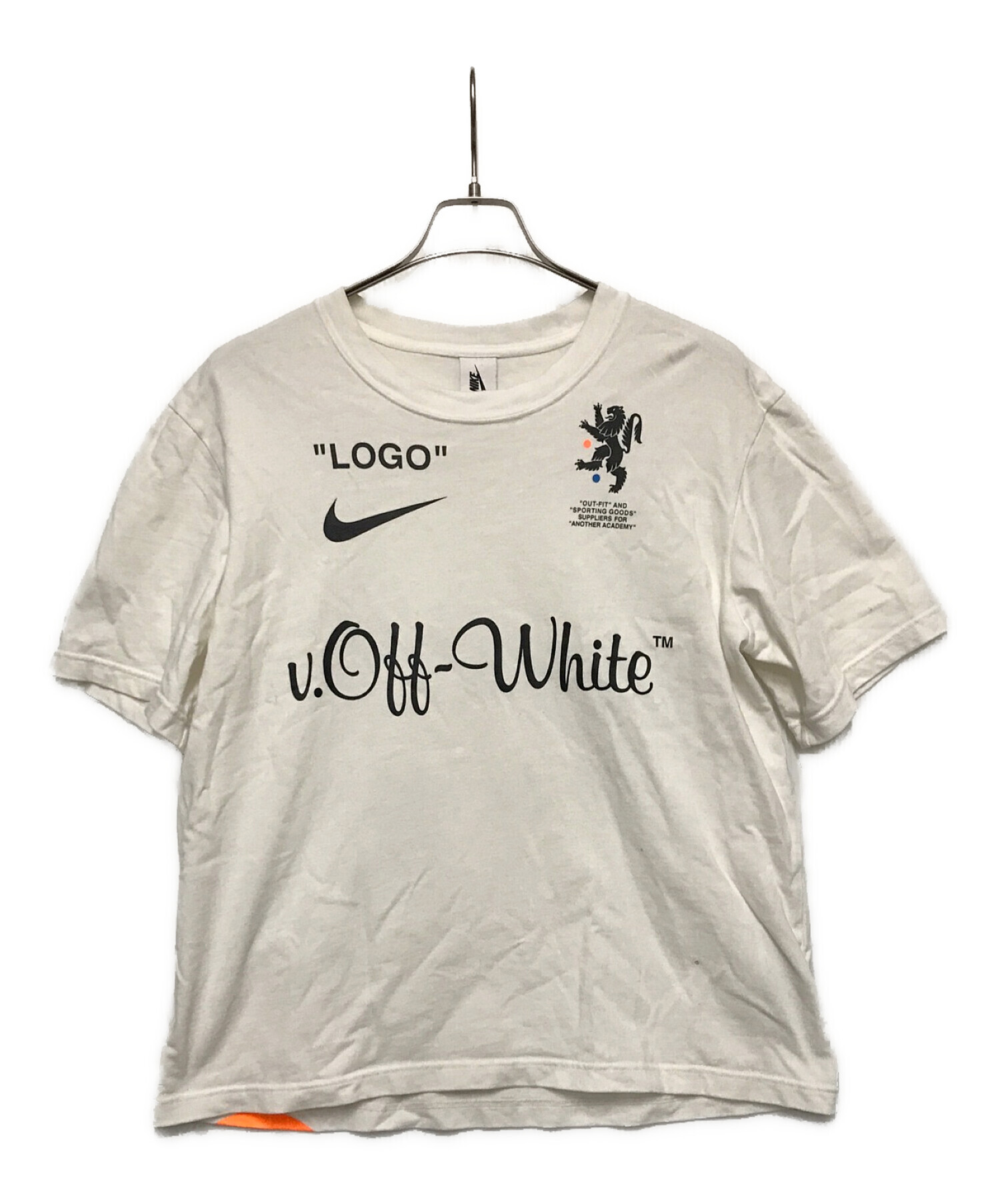 NIKE (ナイキ) OFFWHITE (オフホワイト) Football Collection Tee　プリントTシャツ ホワイト サイズ:XS