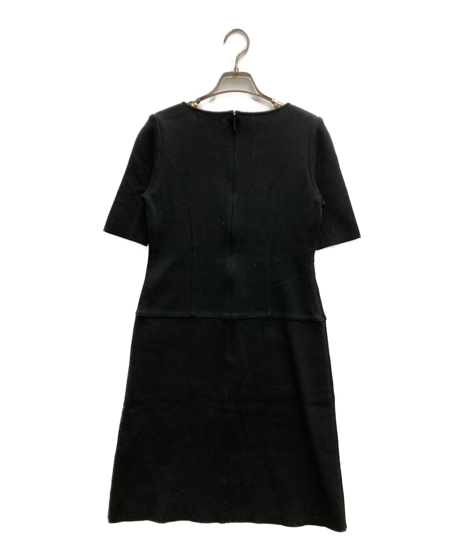 中古・古着通販】Rene (ルネ) ニットワンピース ブラック サイズ:35  