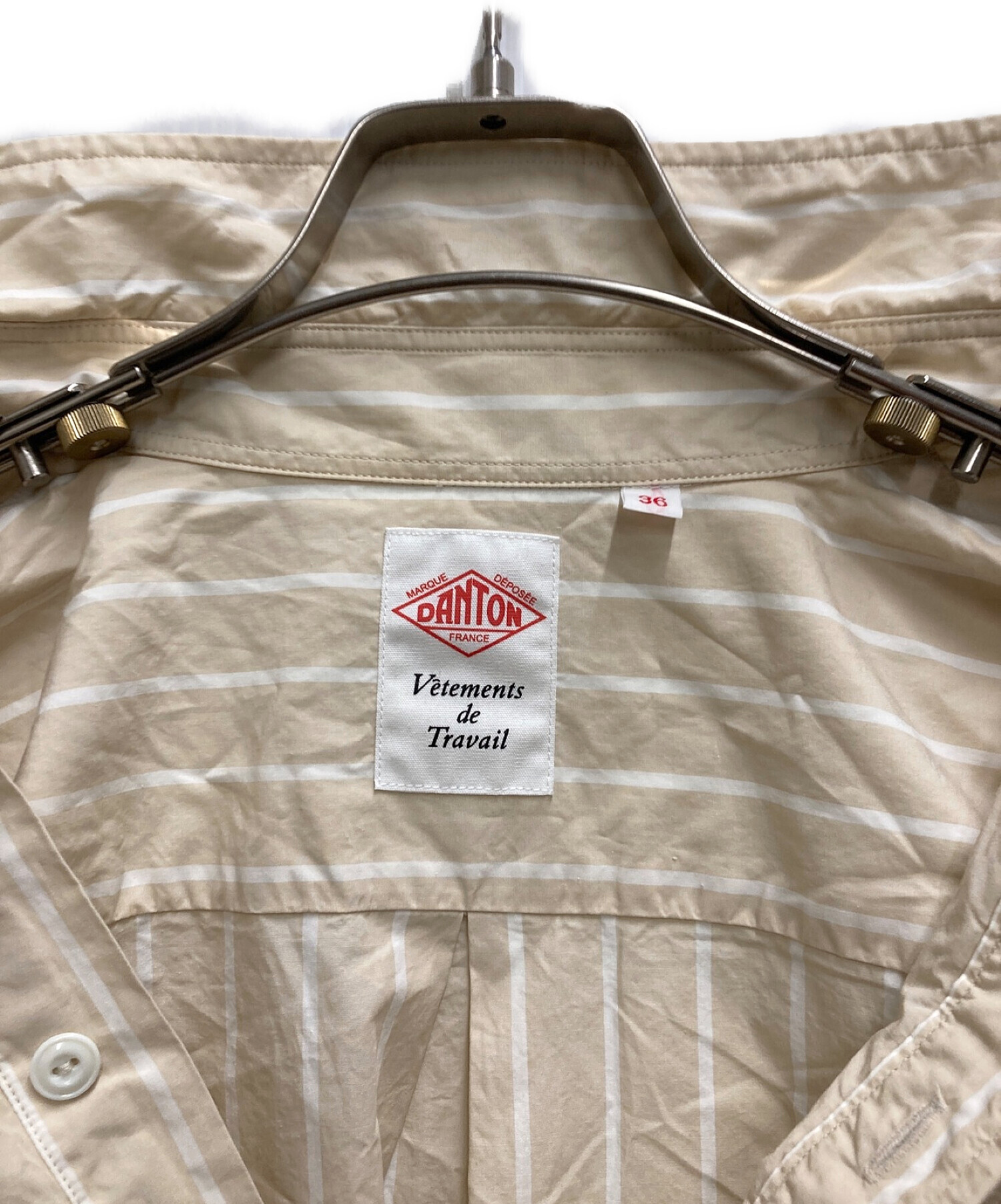 中古・古着通販】DANTON (ダントン) ストライプシャツワンピース 