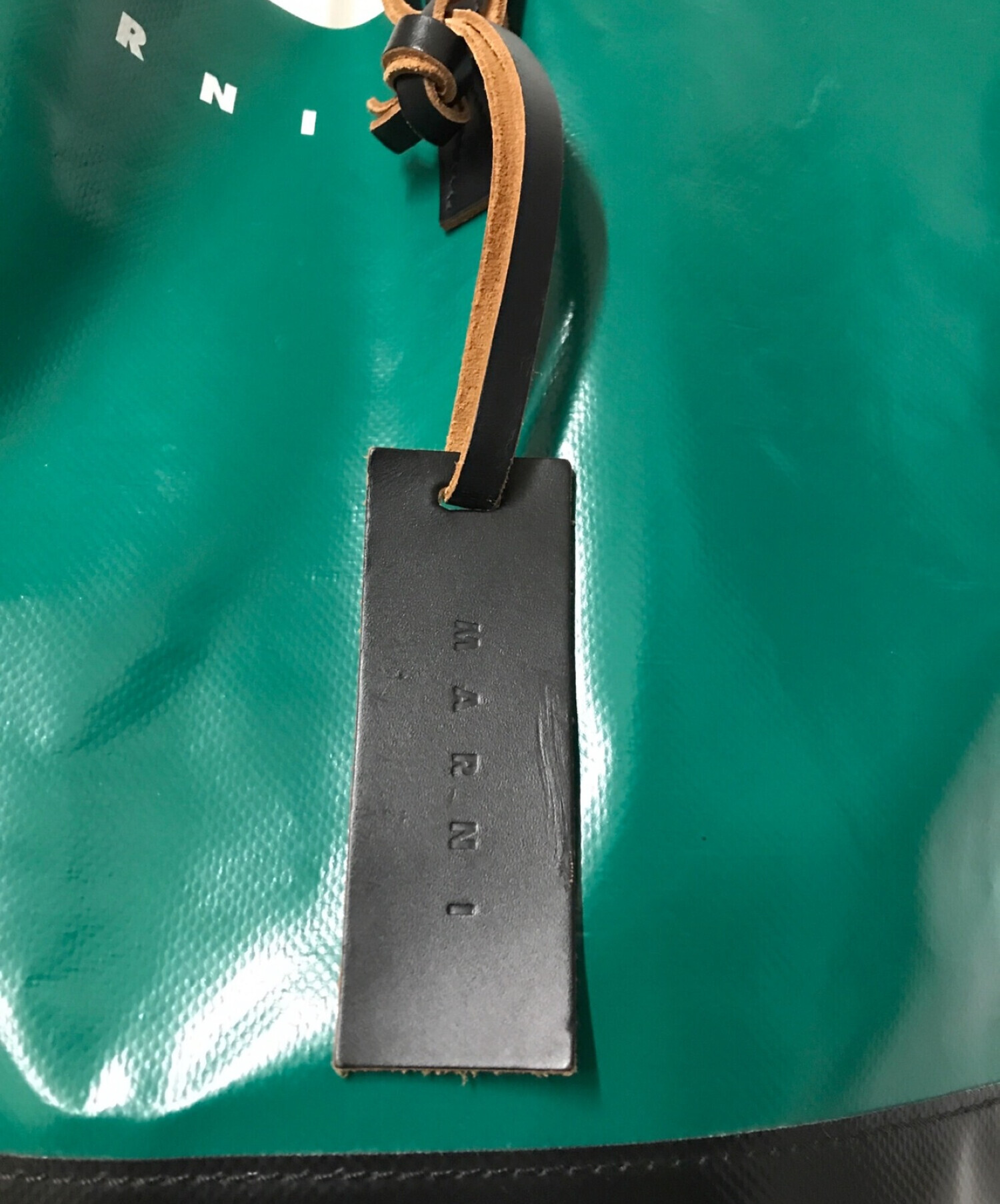 MARNI マルニ TRIBECA・PVCトートバッグ グリーン サイズ:FREE