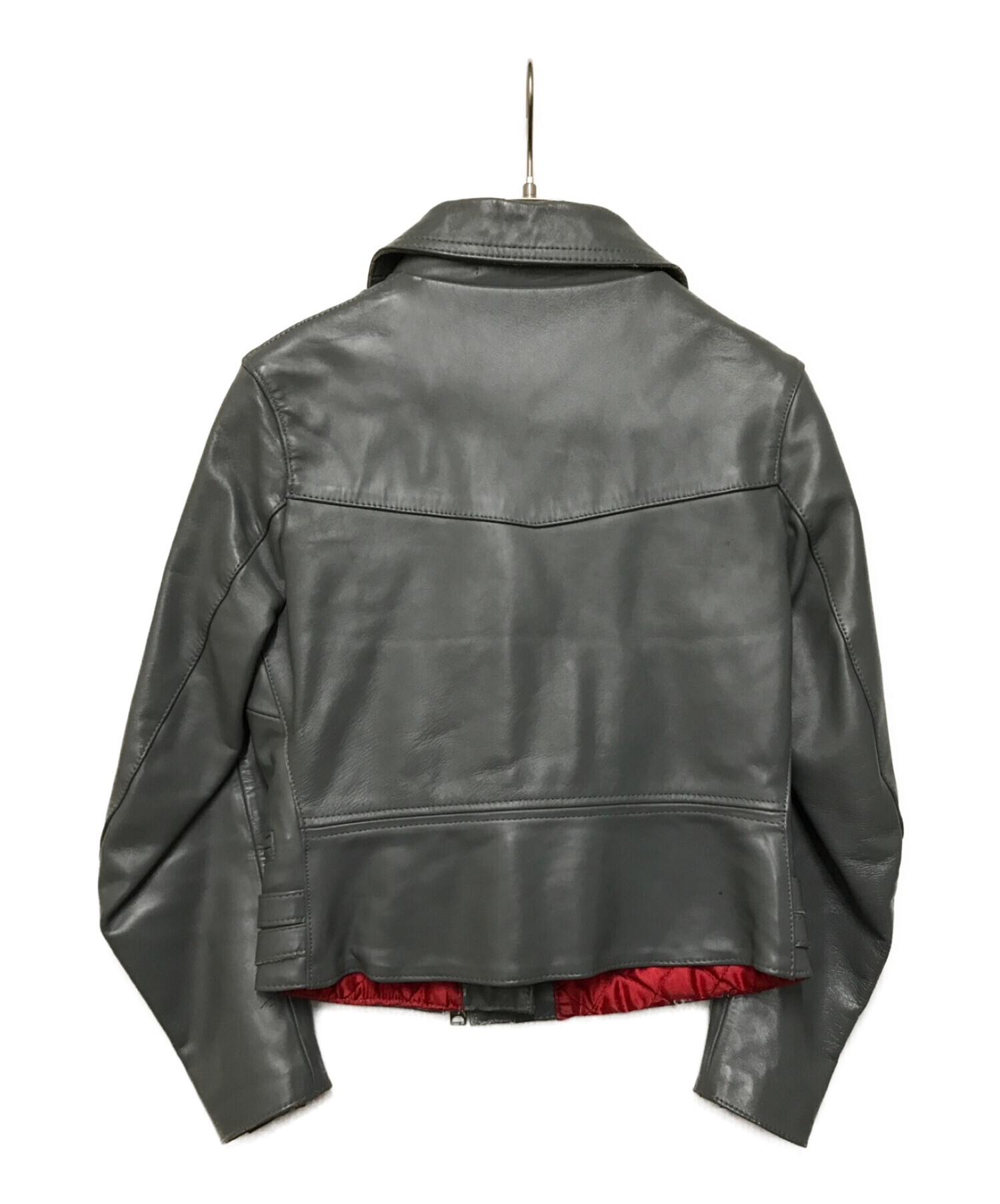 666 leather wear (666レザーウェア) ライダースジャケット グレー サイズ:34