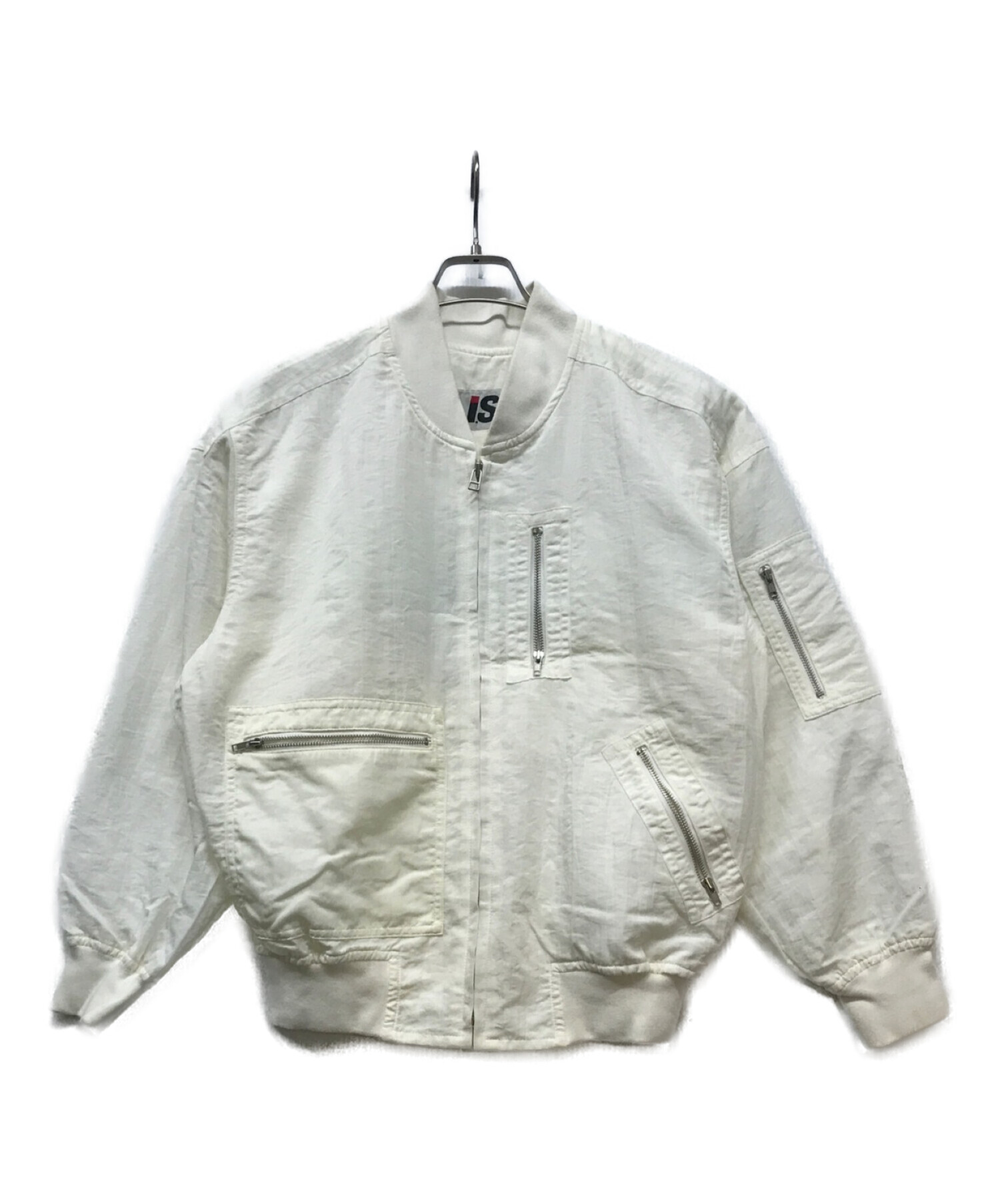 ISSEY MIYAKE (イッセイミヤケ) 80's ボンバージャケット ホワイト サイズ:Ⅿ