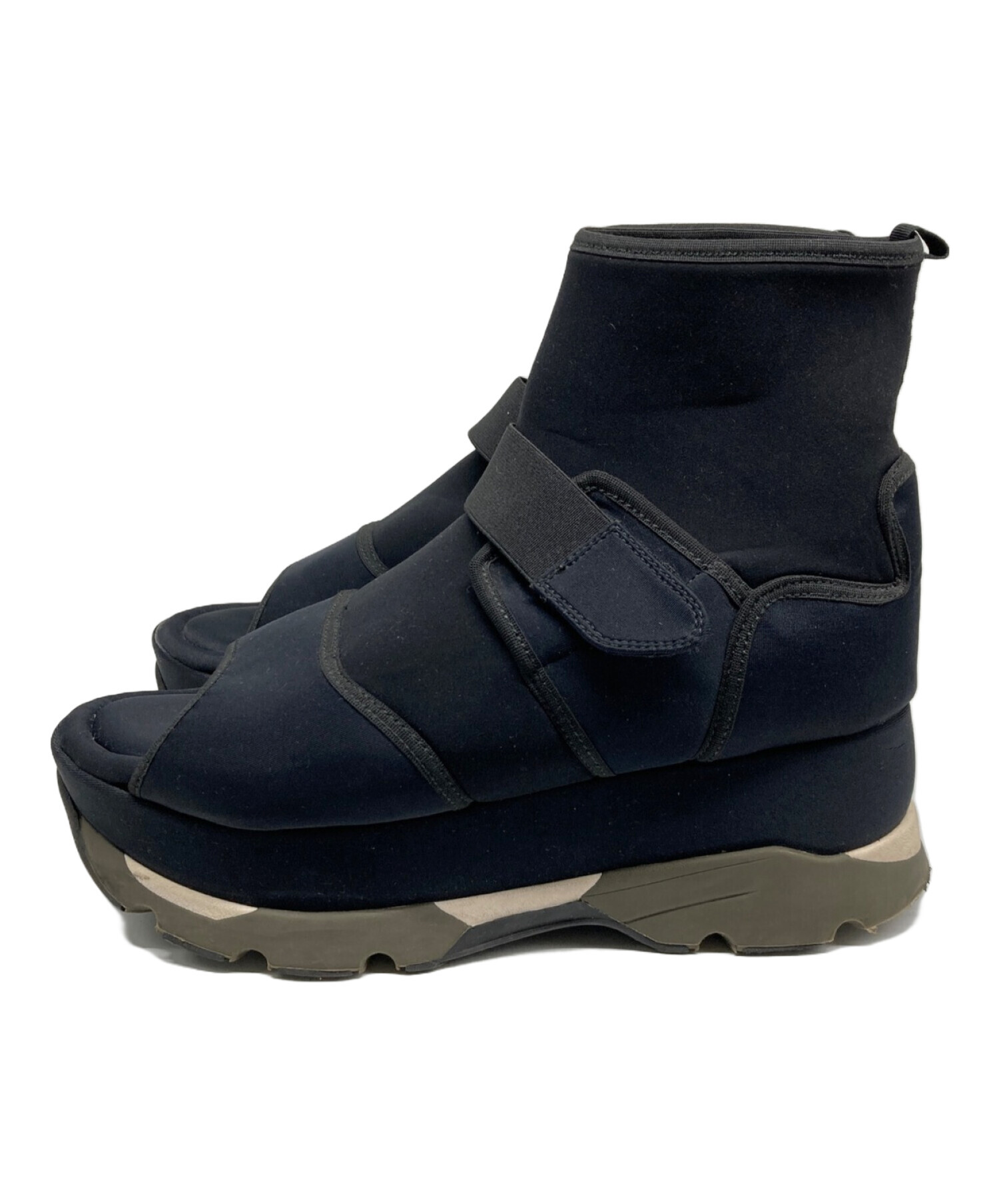 中古・古着通販】MARNI (マルニ) Contrast Panel Sandals ネイビー 