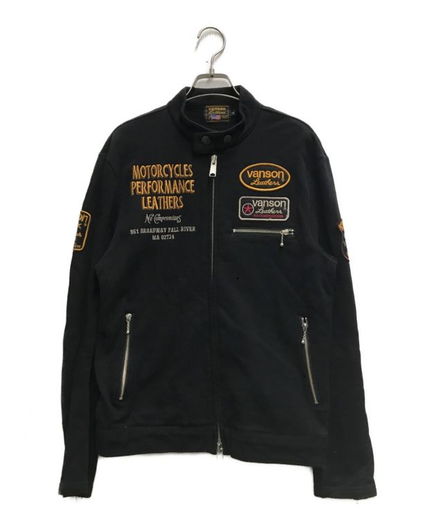 中古・古着通販】VANSON (バンソン) スウェットライダースジャケット 