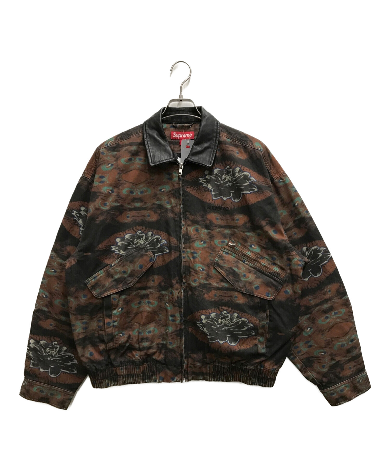 SUPREME (シュプリーム) leather collar utility jacket ブラウン サイズ:Ⅼ