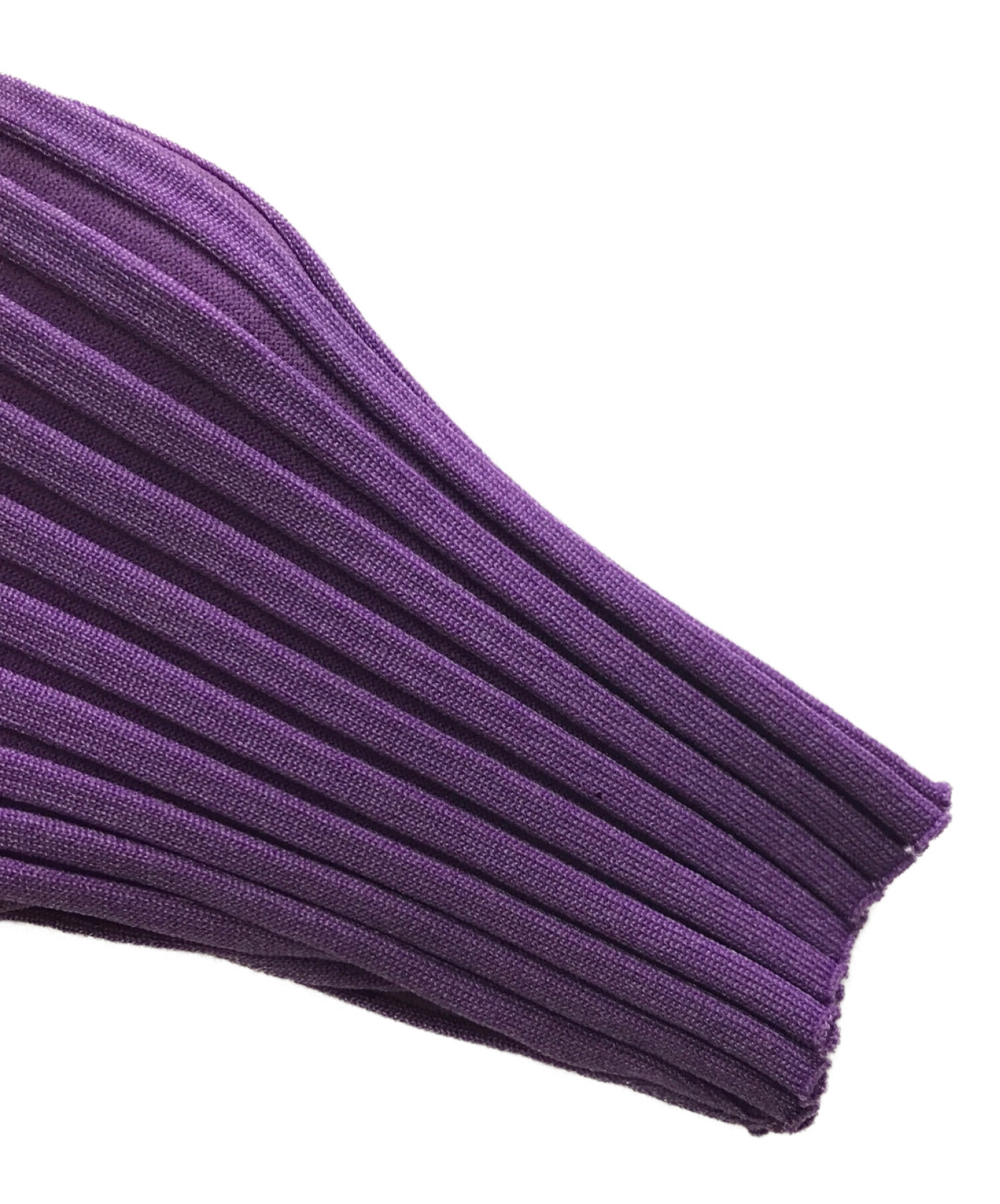 中古・古着通販】FETICO (フェティコ) RIB KNIT SLIT TOP パープル 