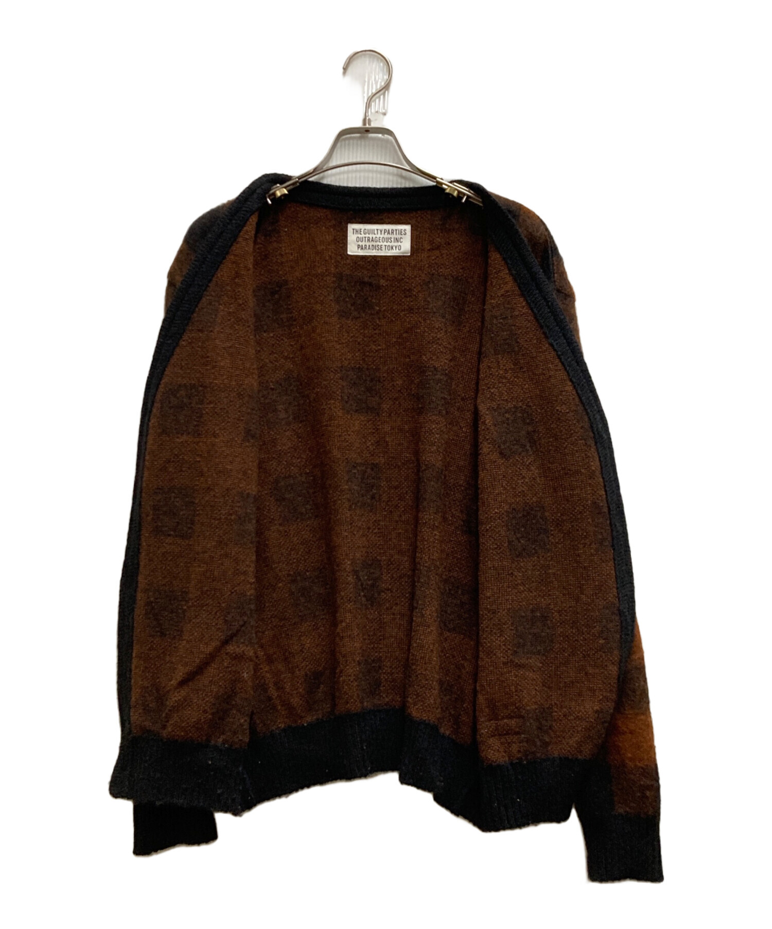 BLOCKCHECK MOHAIR KNIT JACQUARD CARDIGAN 【公式通販】