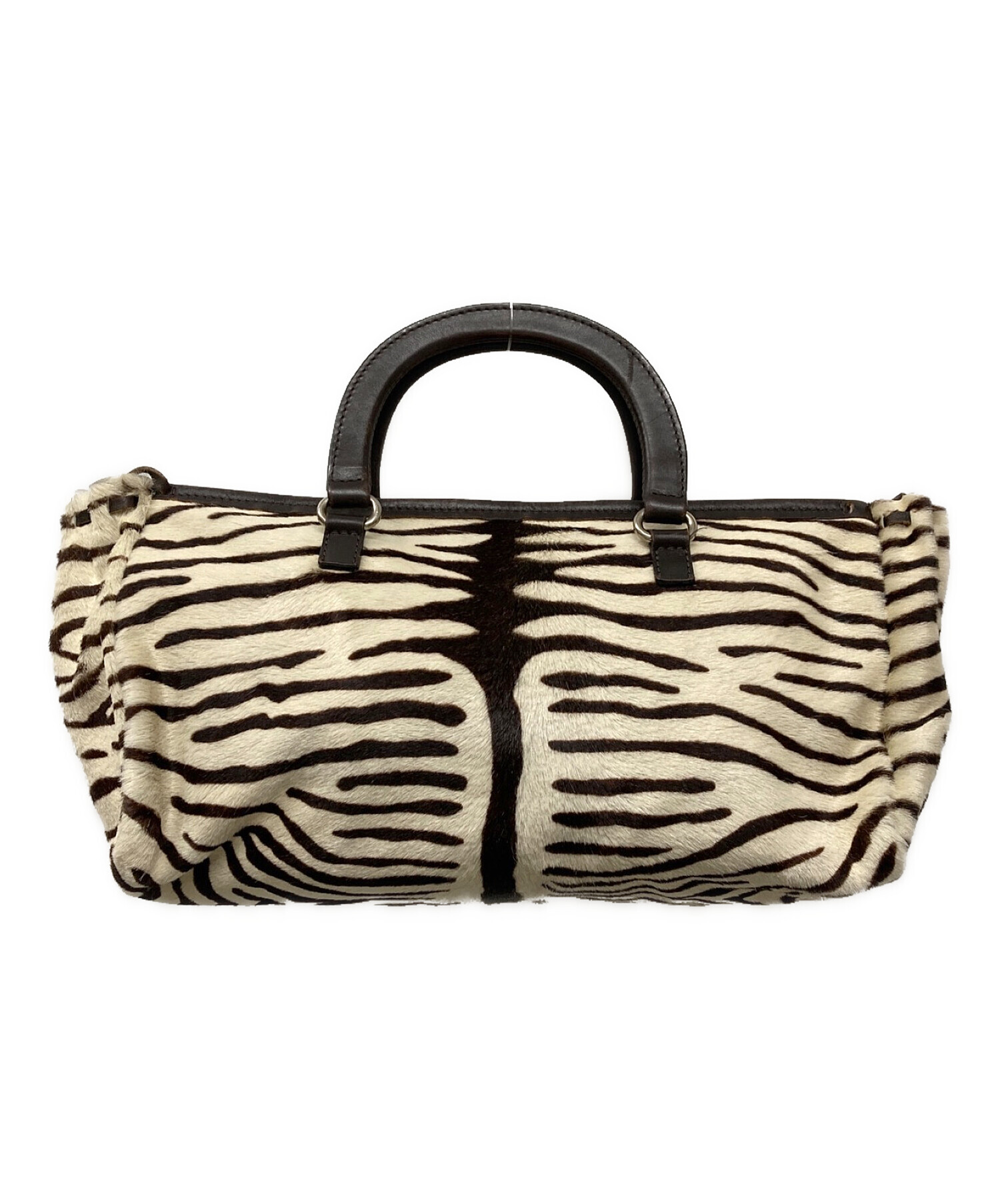 PRADA ゼブラ柄ハラコバッグ プラダハラコバッグゼブラ柄