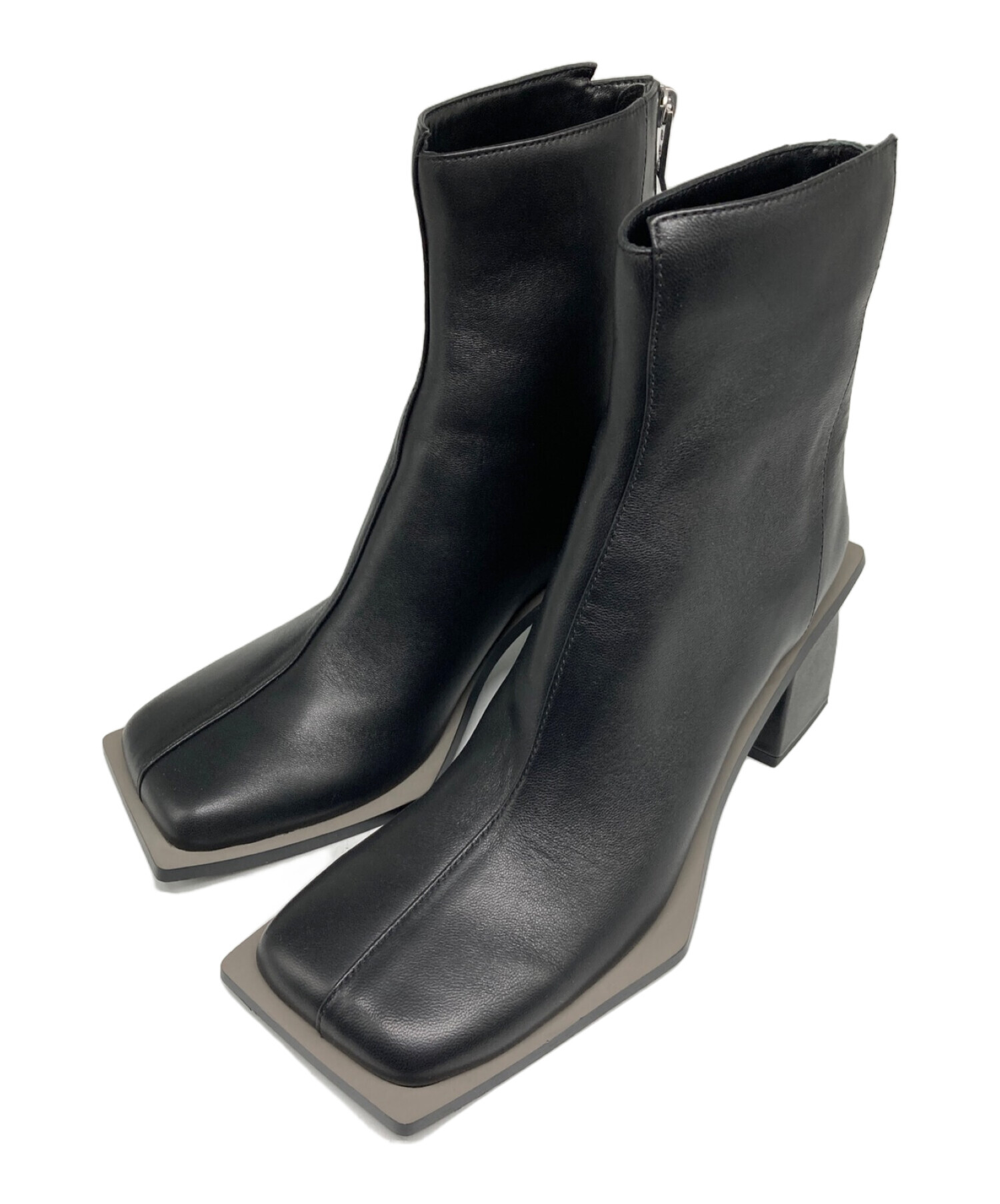 CRUST ファッション UN3D.♡WIDE SQUARE SHORT BOOTS 38