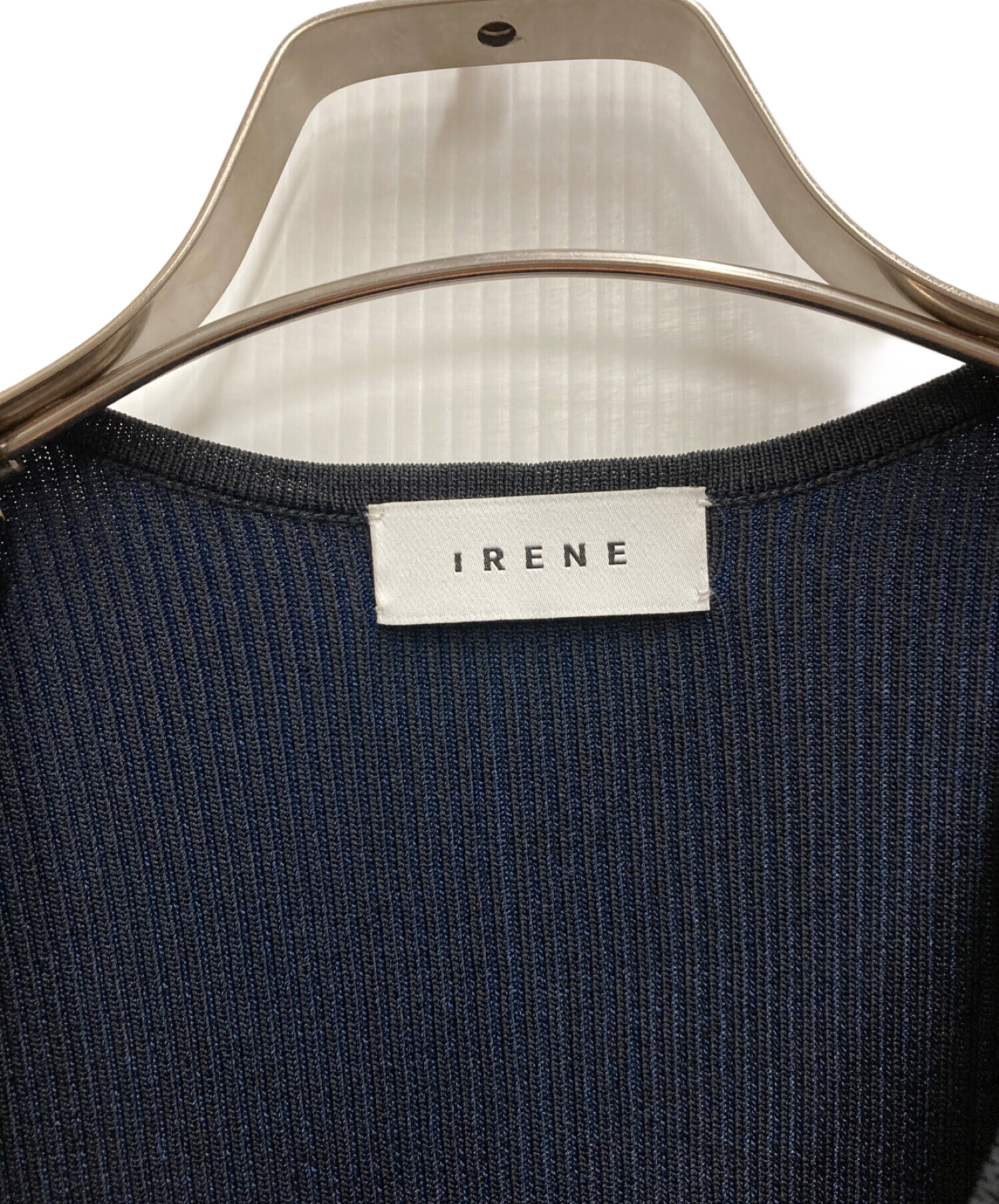 中古・古着通販】IRENE (アイレネ) Frilly Rib Pullover ネイビー 