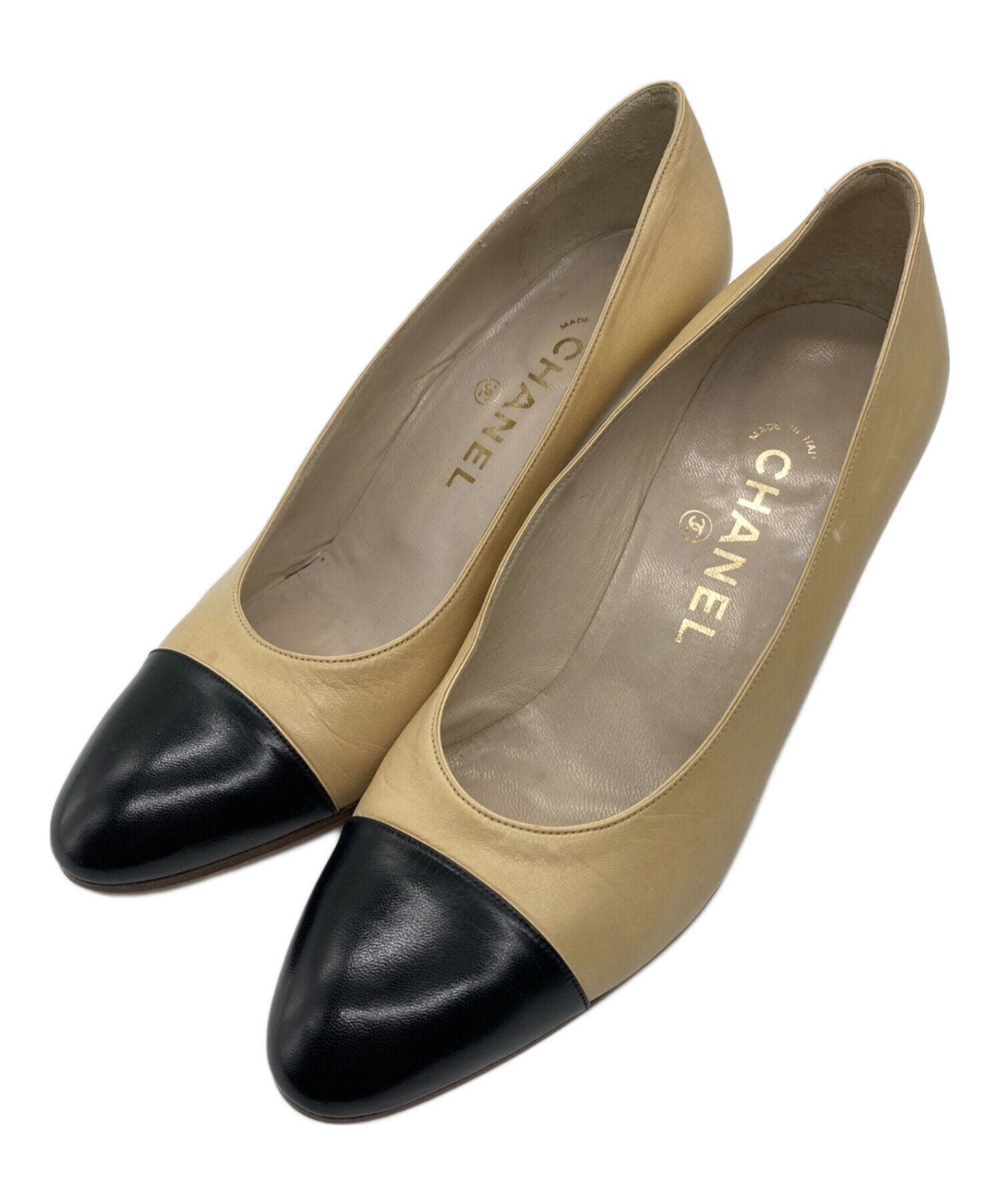 CHANEL バイカラーパンプスサイズ37