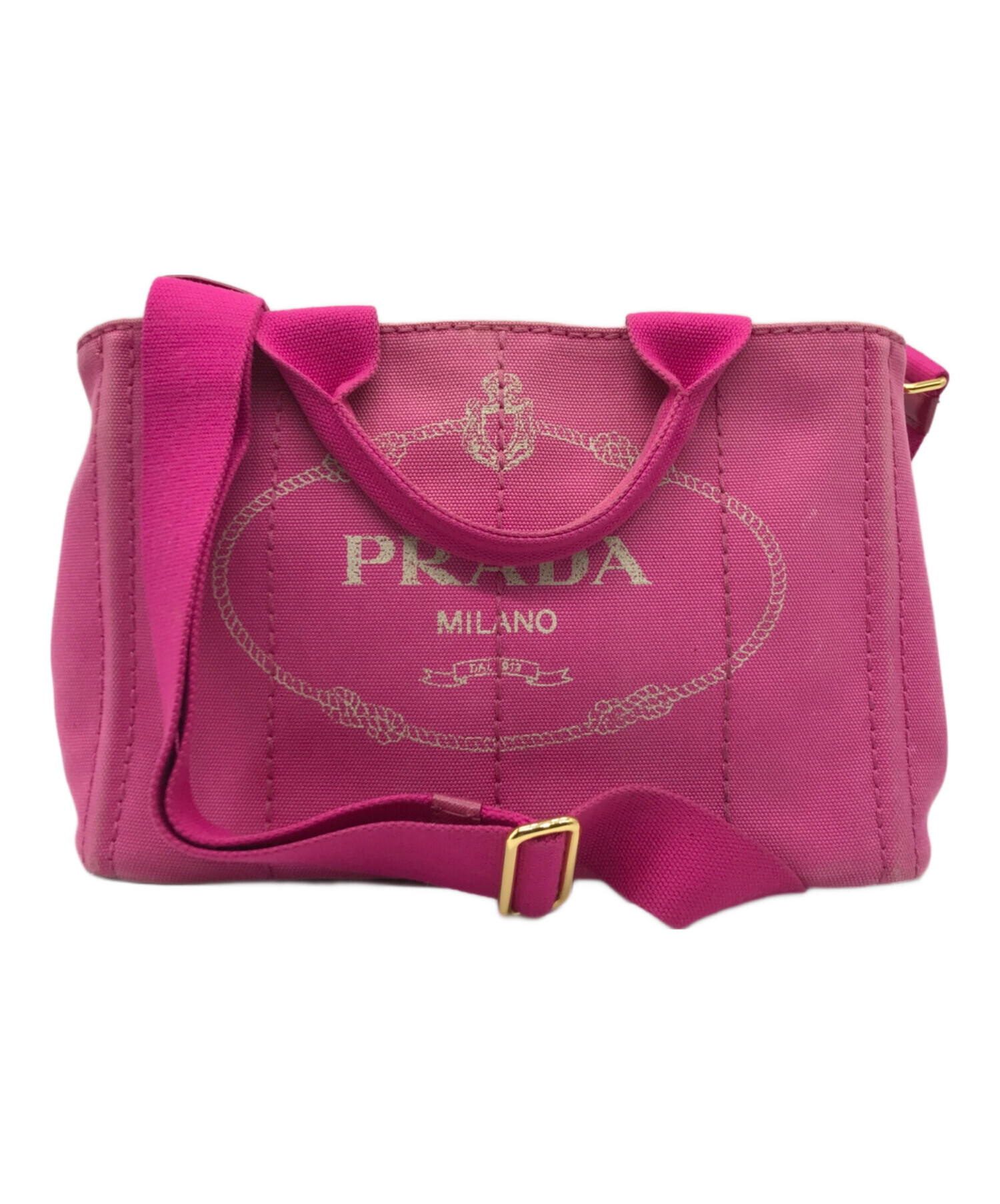 中古・古着通販】PRADA (プラダ) カナパ 2WAYハンドバッグ ピンク  
