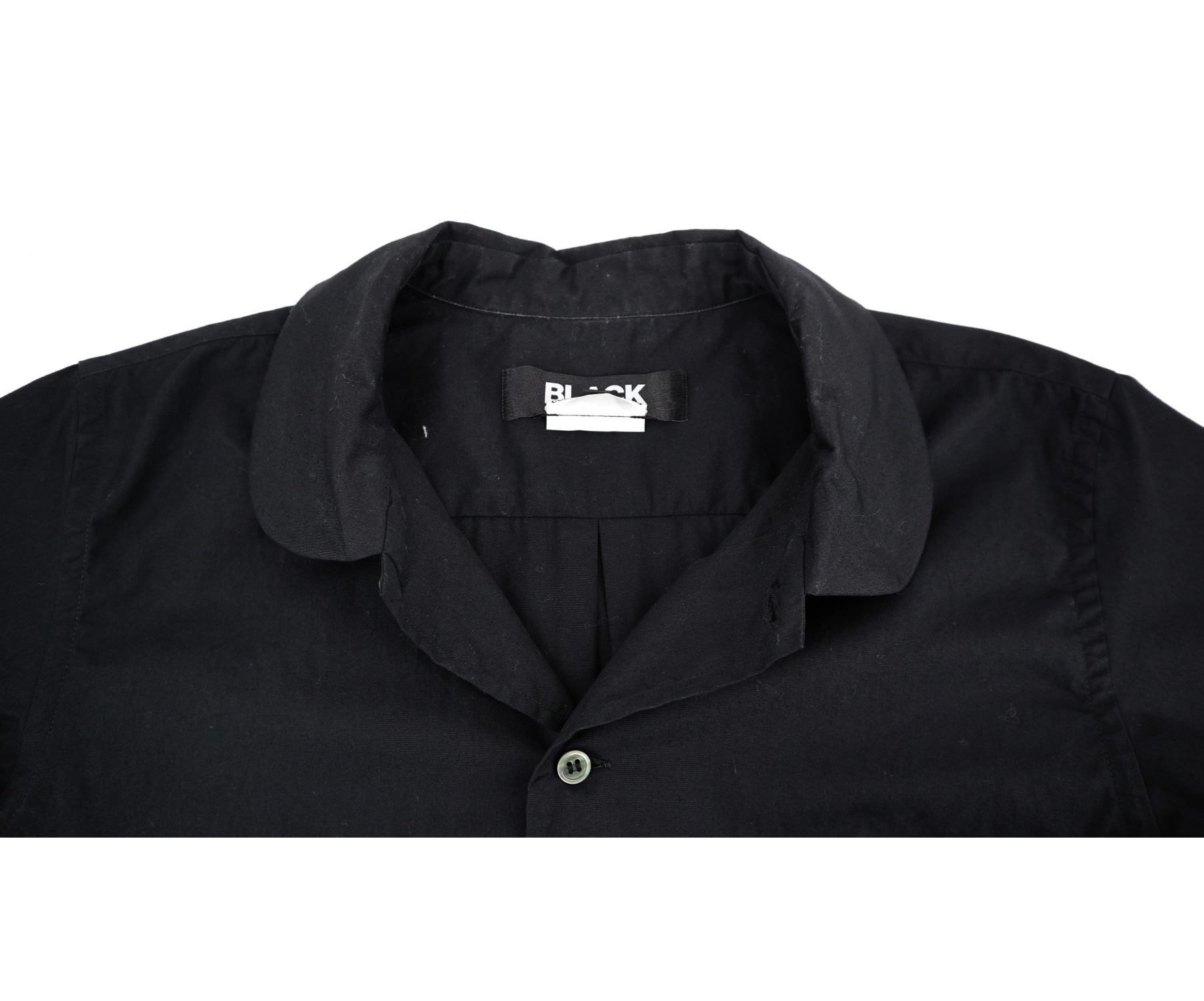 BLACK COMME des GARCONS (ブラックコムデギャルソン) 丸襟シャツ　AD2019 ブラック サイズ:S