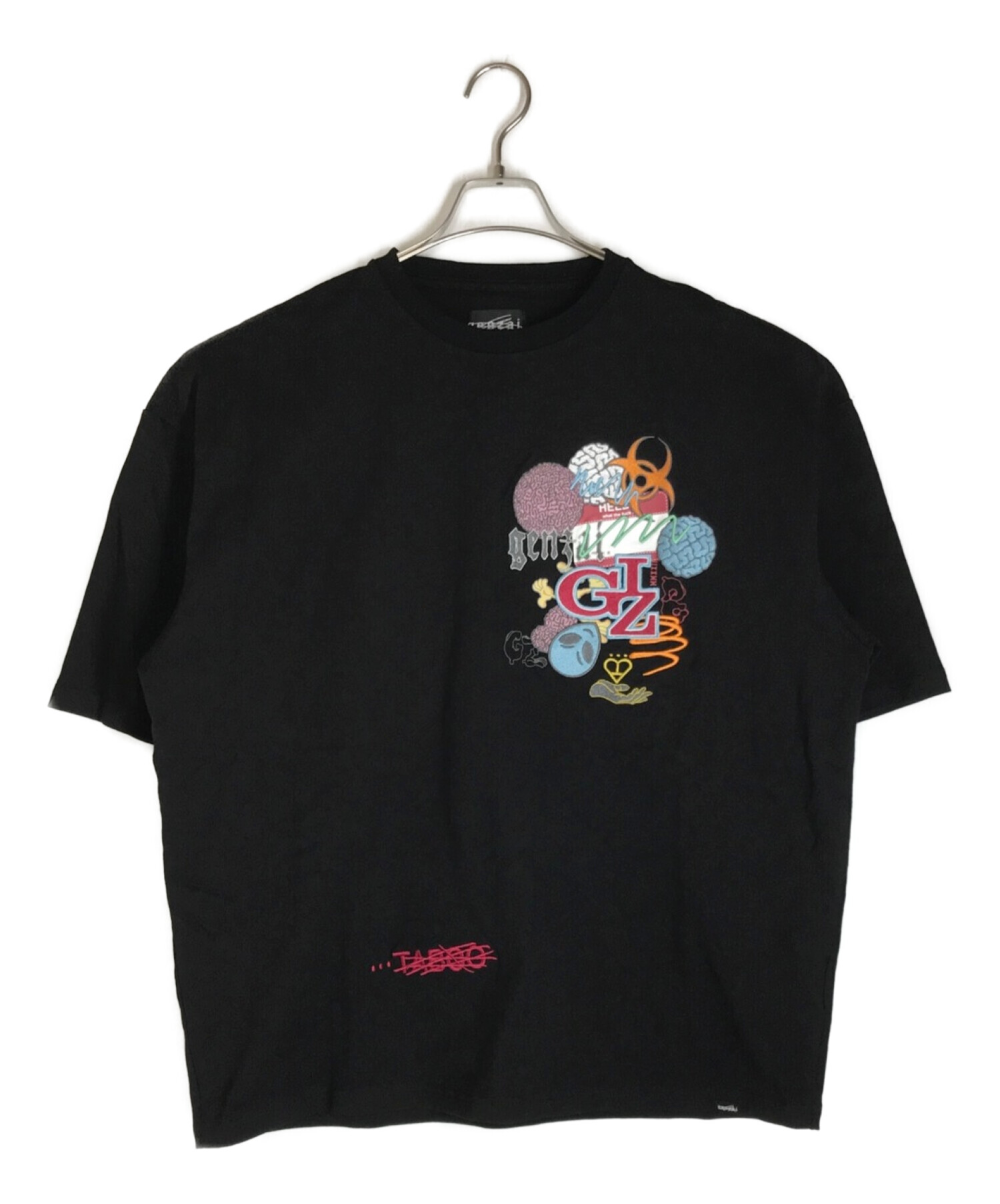 genzai (ゲンザイ) Tシャツ ブラック サイズ:XL