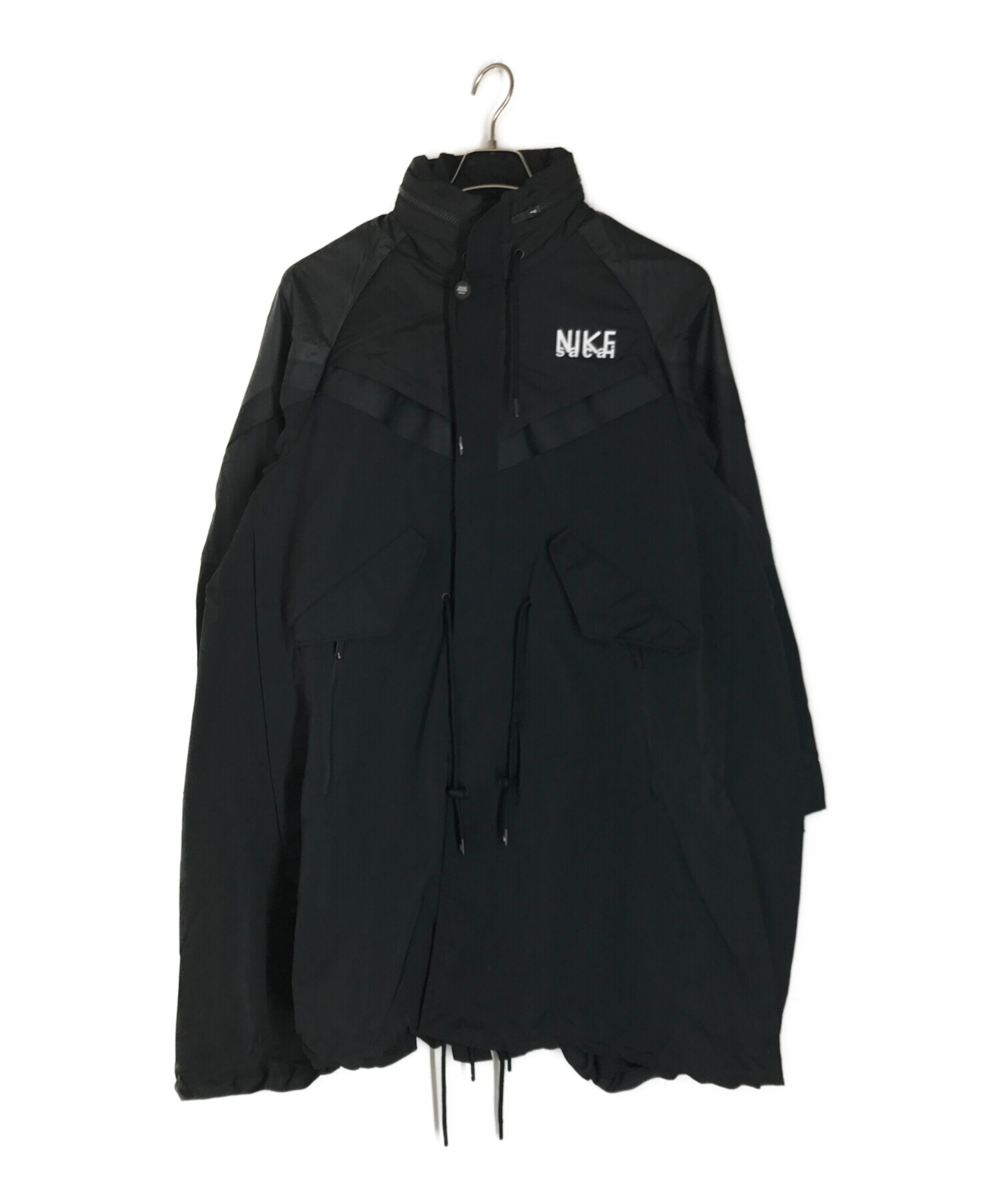 NIKE×sacai (ナイキ×サカイ) コラボトレンチジャケット ブラック サイズ:S