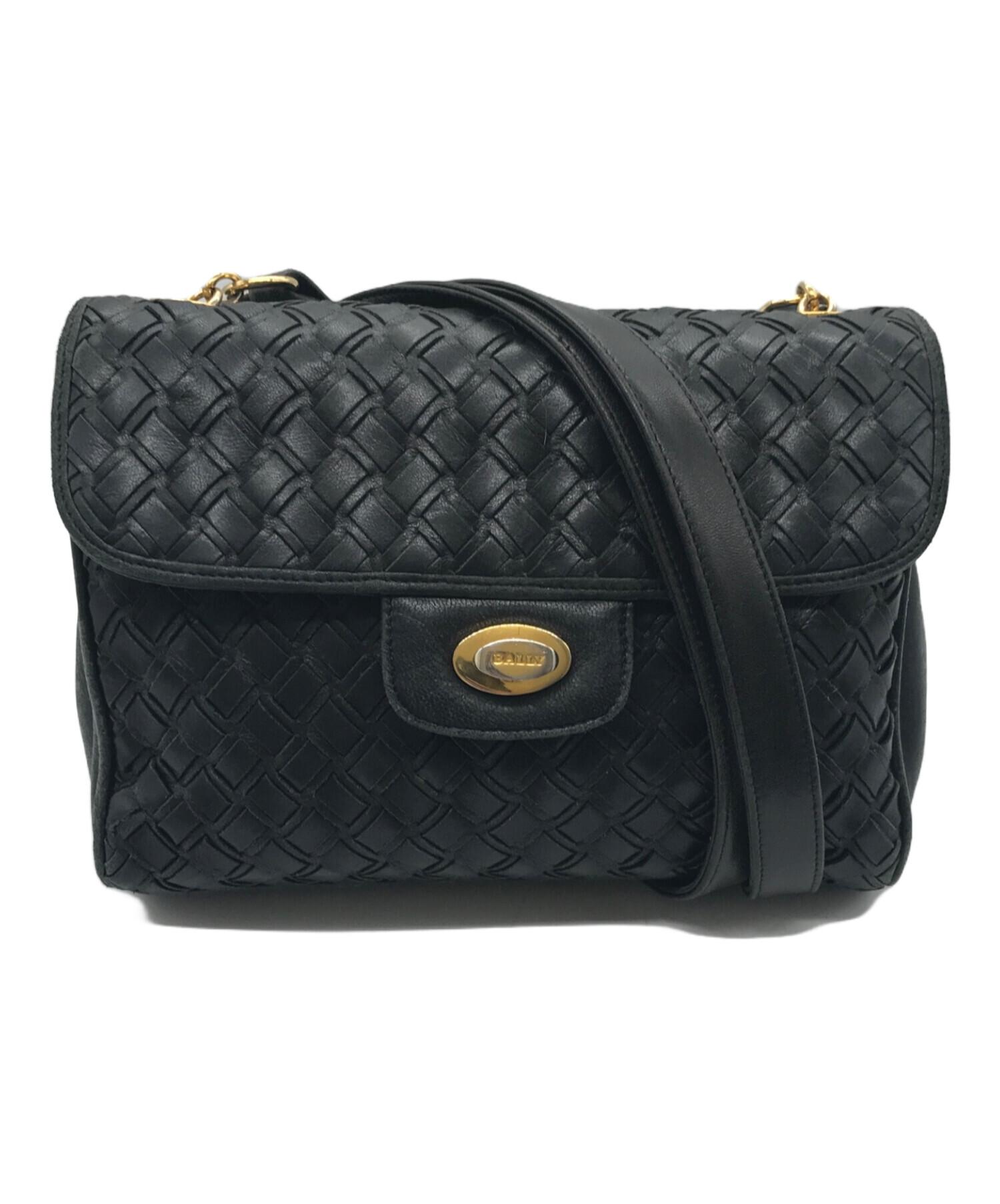 BALLY バリー レザー ショルダーバッグ ブラック