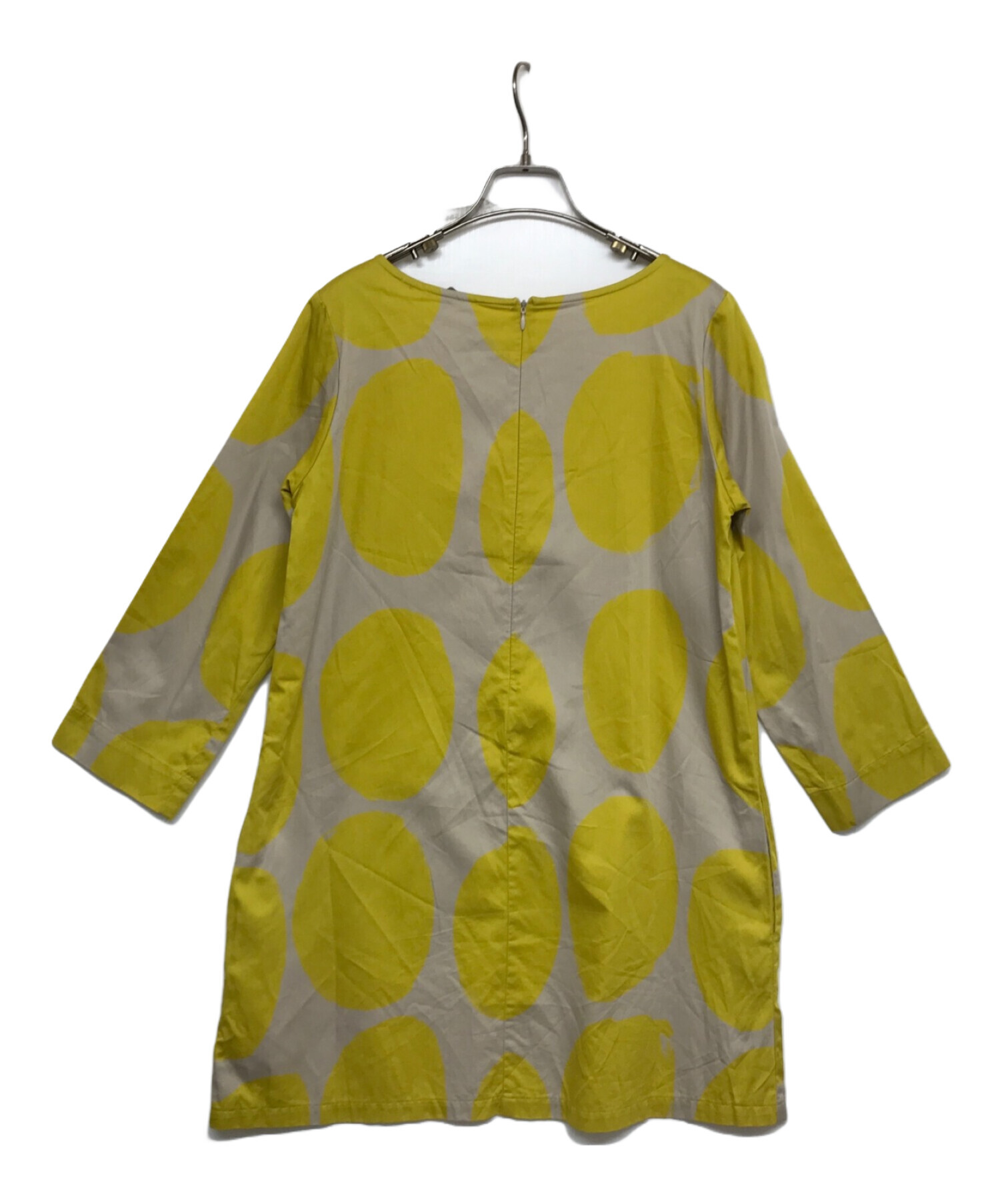 中古・古着通販】marimekko (マリメッコ) 総柄ワンピース イエロー  