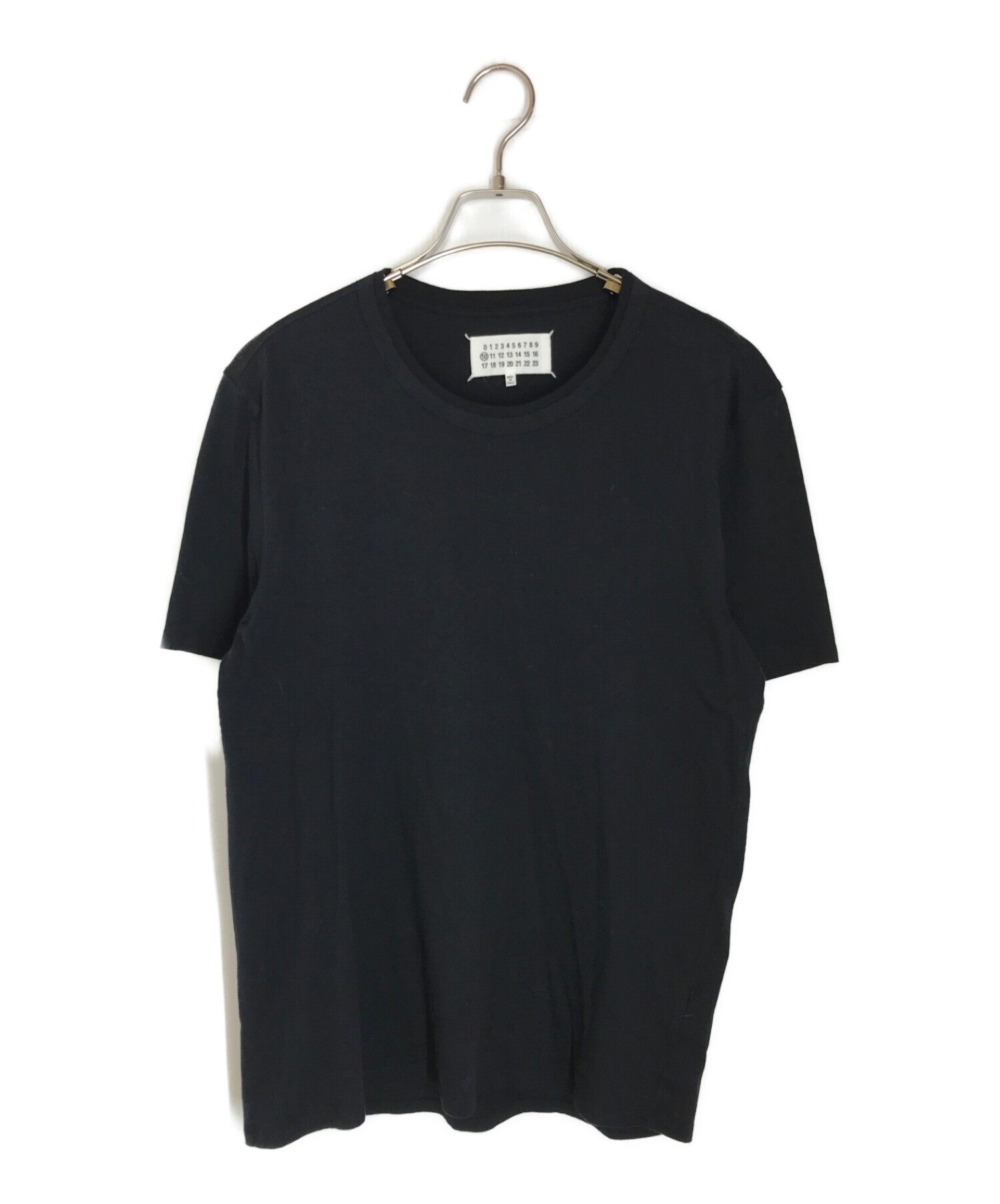 Maison Margiela (メゾンマルジェラ) バックピスプレーンTシャツ ブラック サイズ:46
