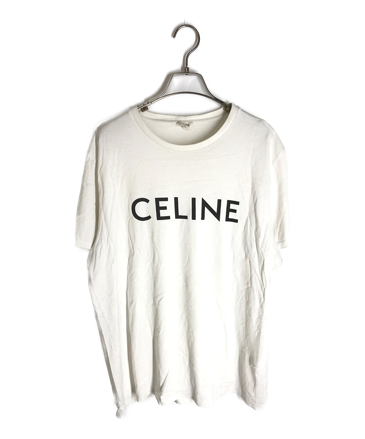 CELINE セリーヌ ロゴTシャツ ホワイト サイズM