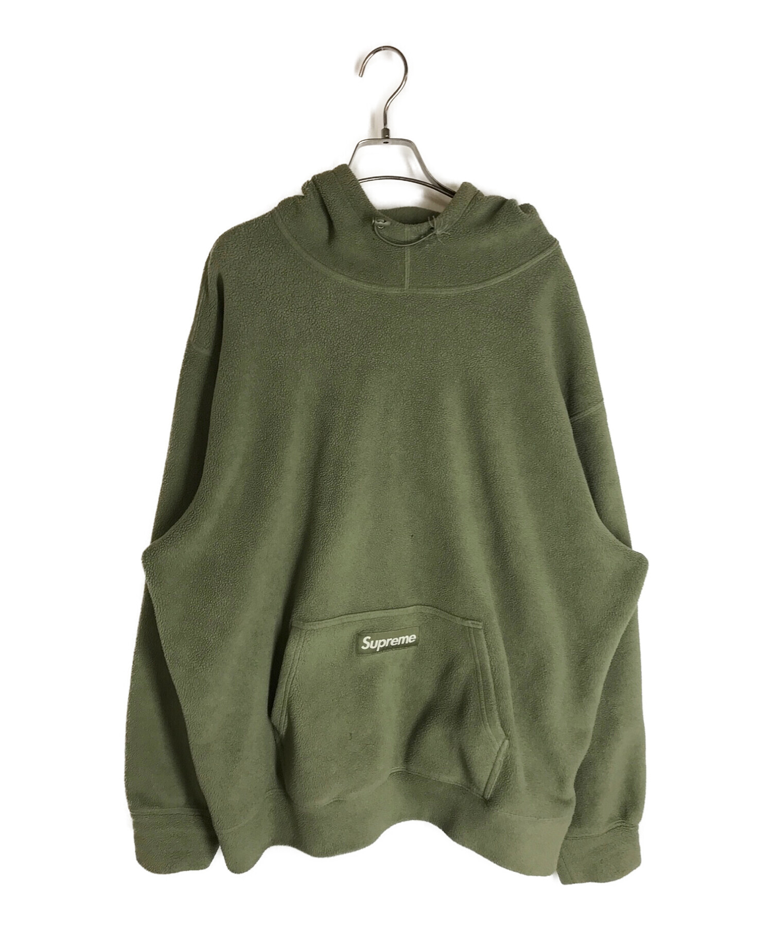 SUPREME (シュプリーム) 21AW Polartec Hooded Sweatshirt グリーン サイズ:XL
