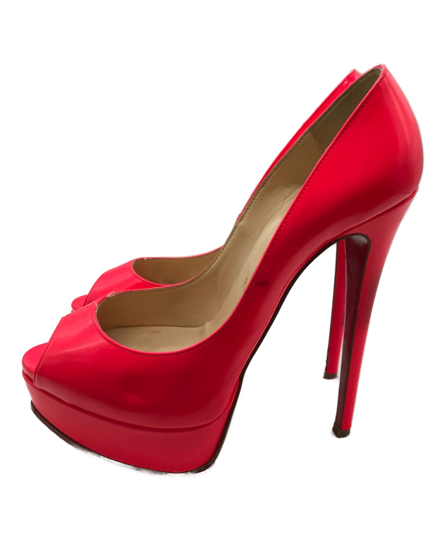 ルブタン 厚底 オープントゥ ハイヒール パンプス サンダル 極美品