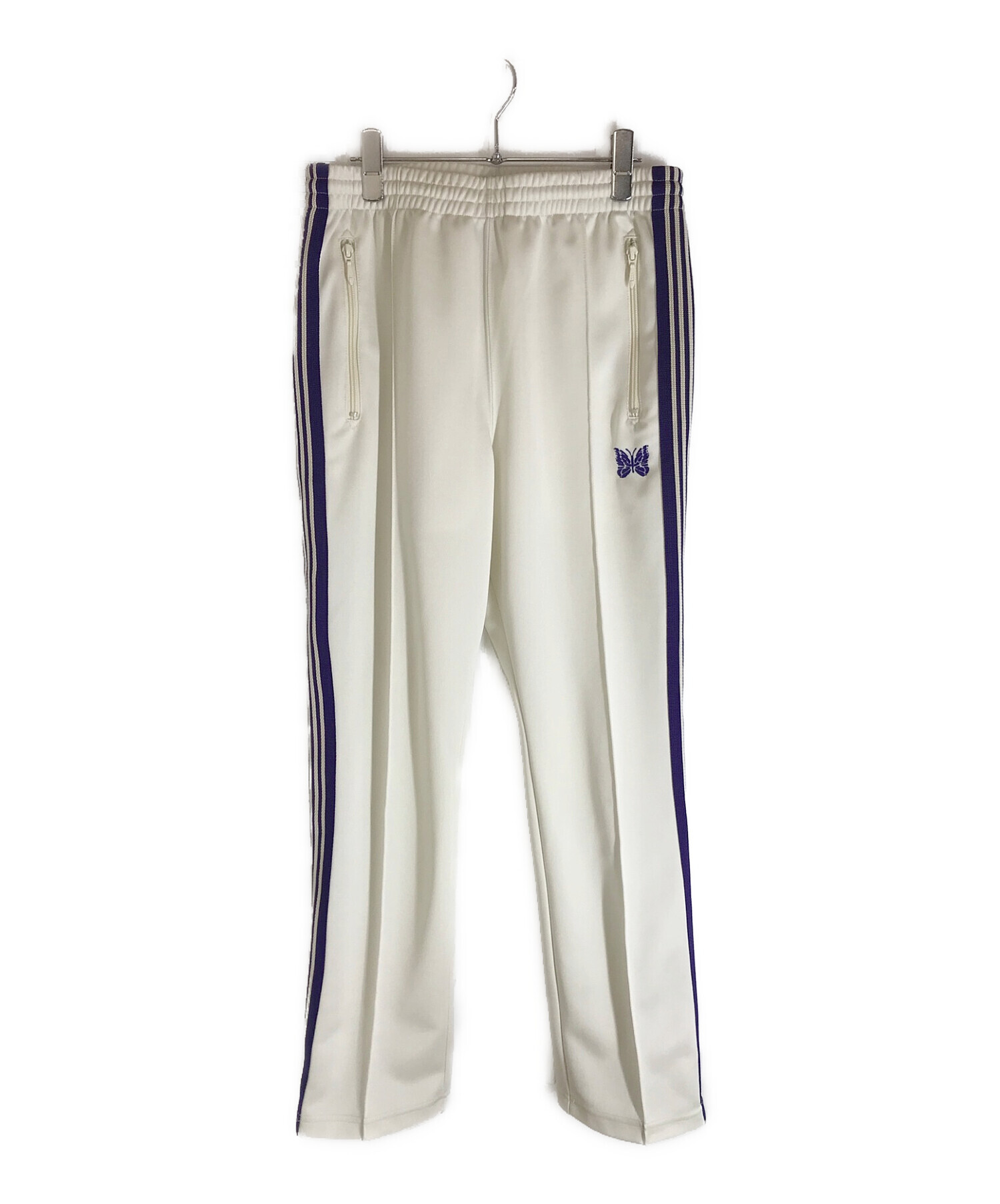 Needles ニードルス トラックパンツ ホワイト×パープル