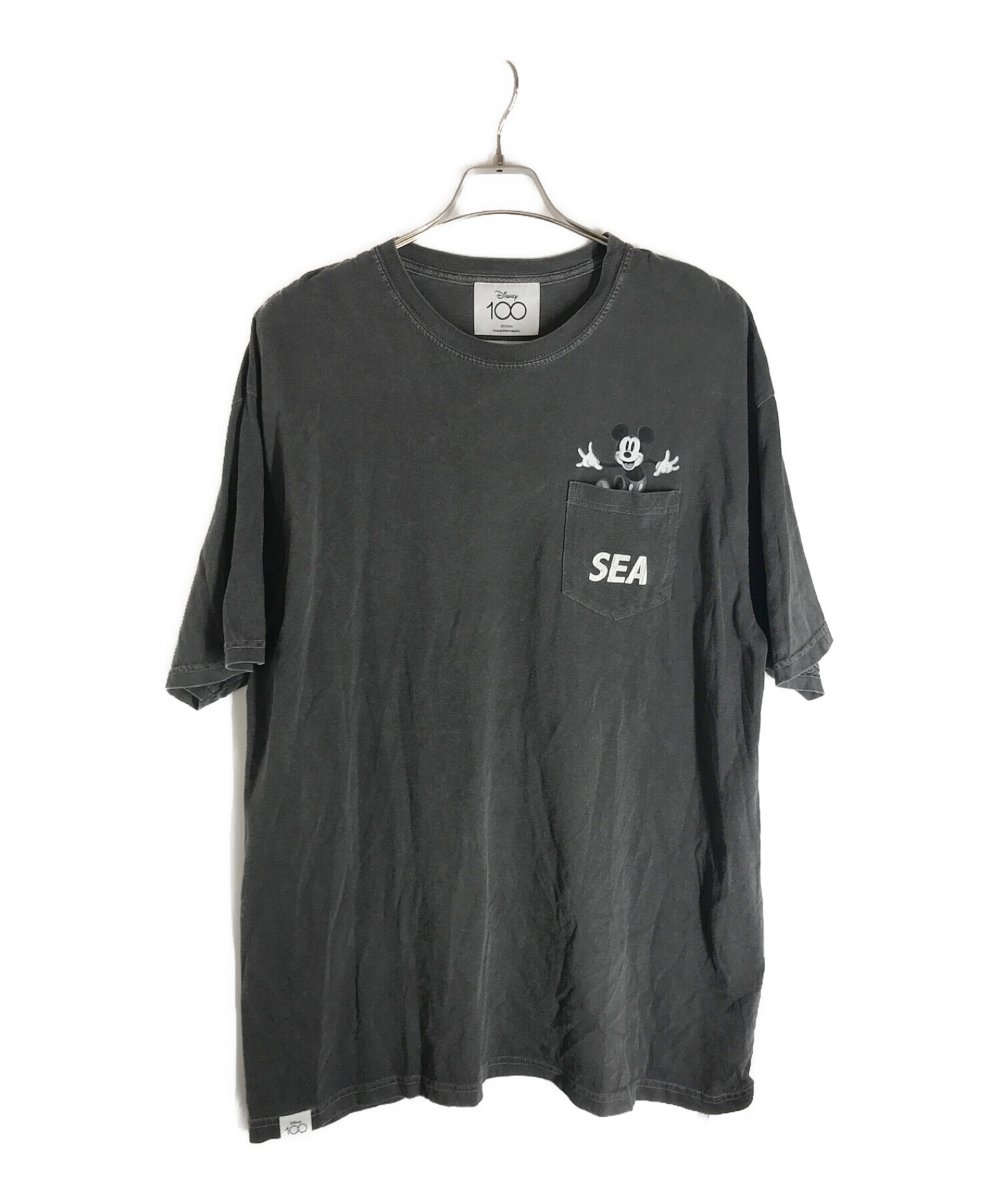 WIND AND SEA (ウィンダンシー) DISNEY (ディズニー) コラボプリントtシャツ グレー サイズ:XL