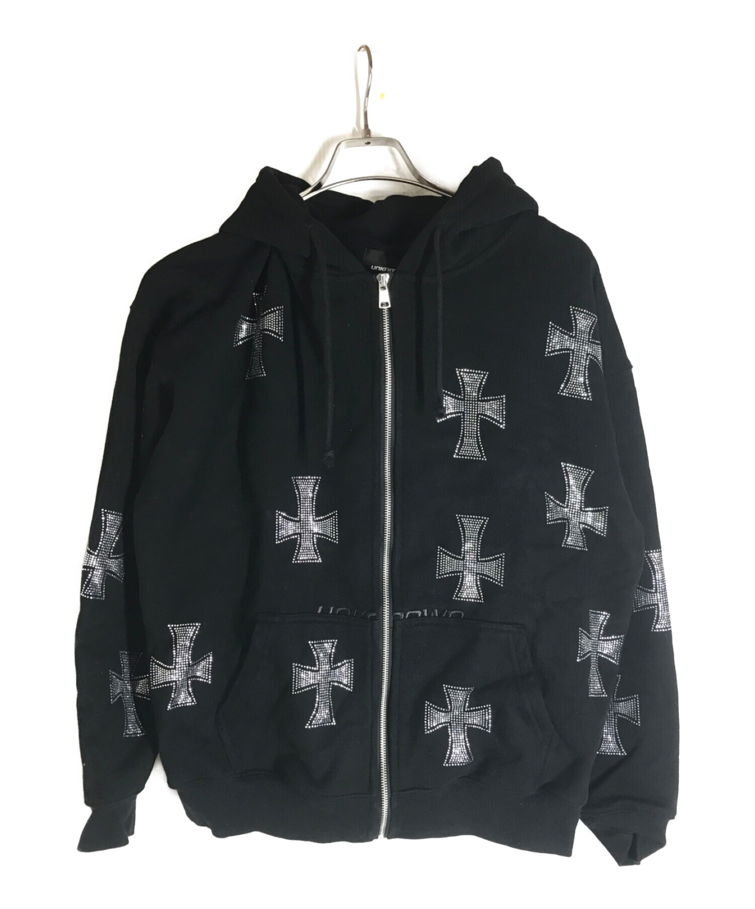 中古・古着通販】unknown (アンノウン) Cross Zip Up Hoodie 
