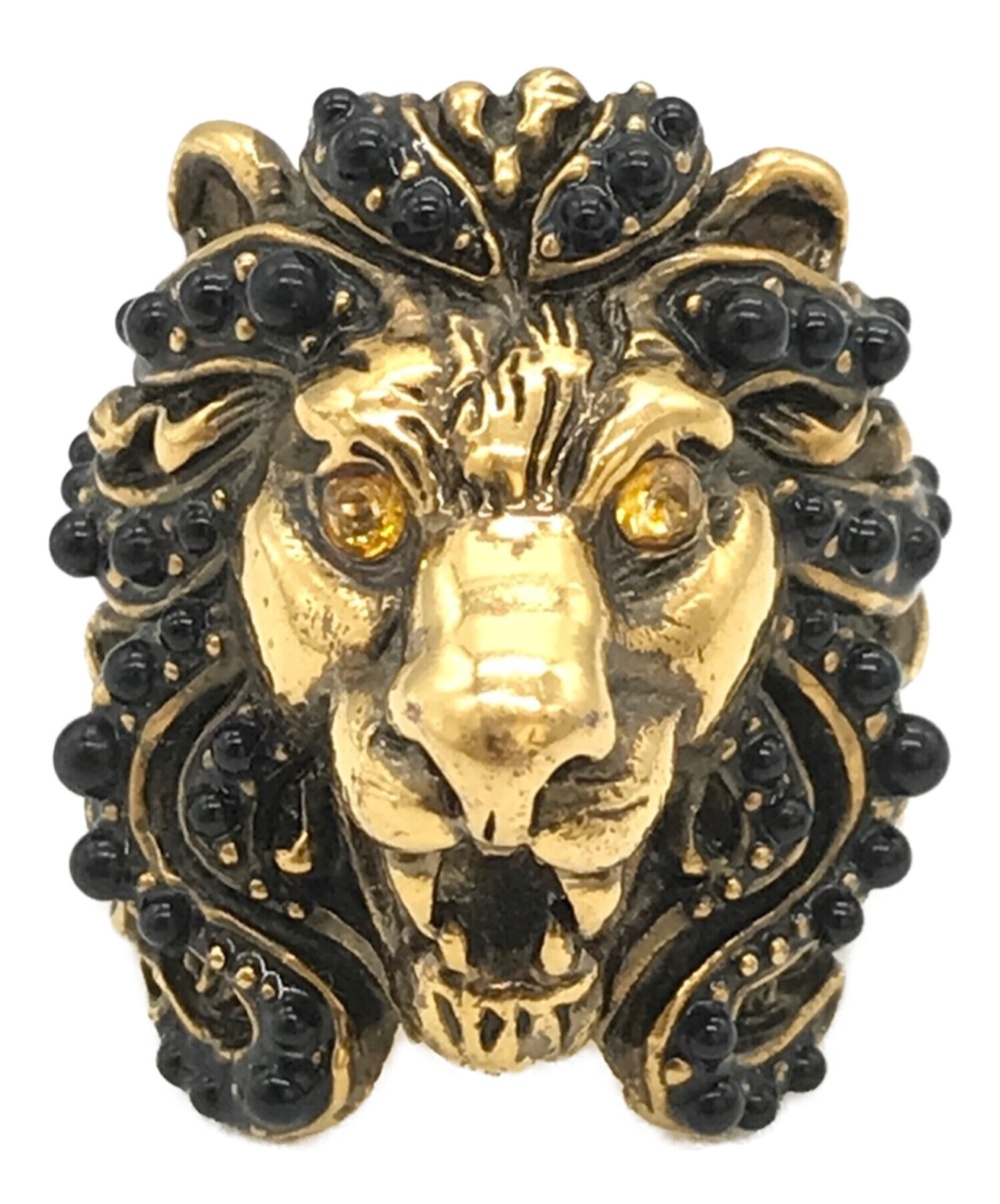 GUCCI クリスタル付きライオンヘッドリング