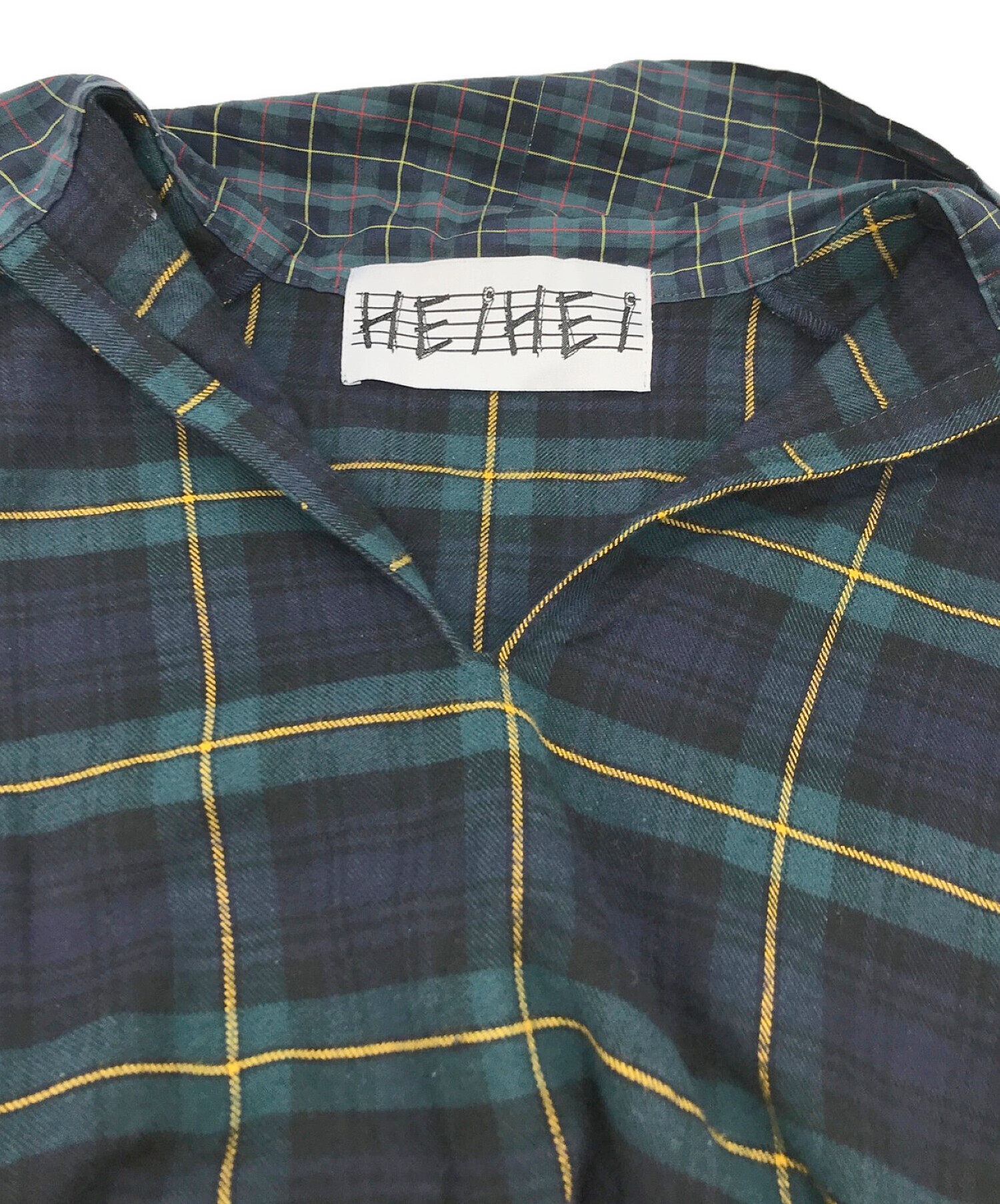 HEI HEI リボンワンピース グリーン チェック ヘイヘイ heihei