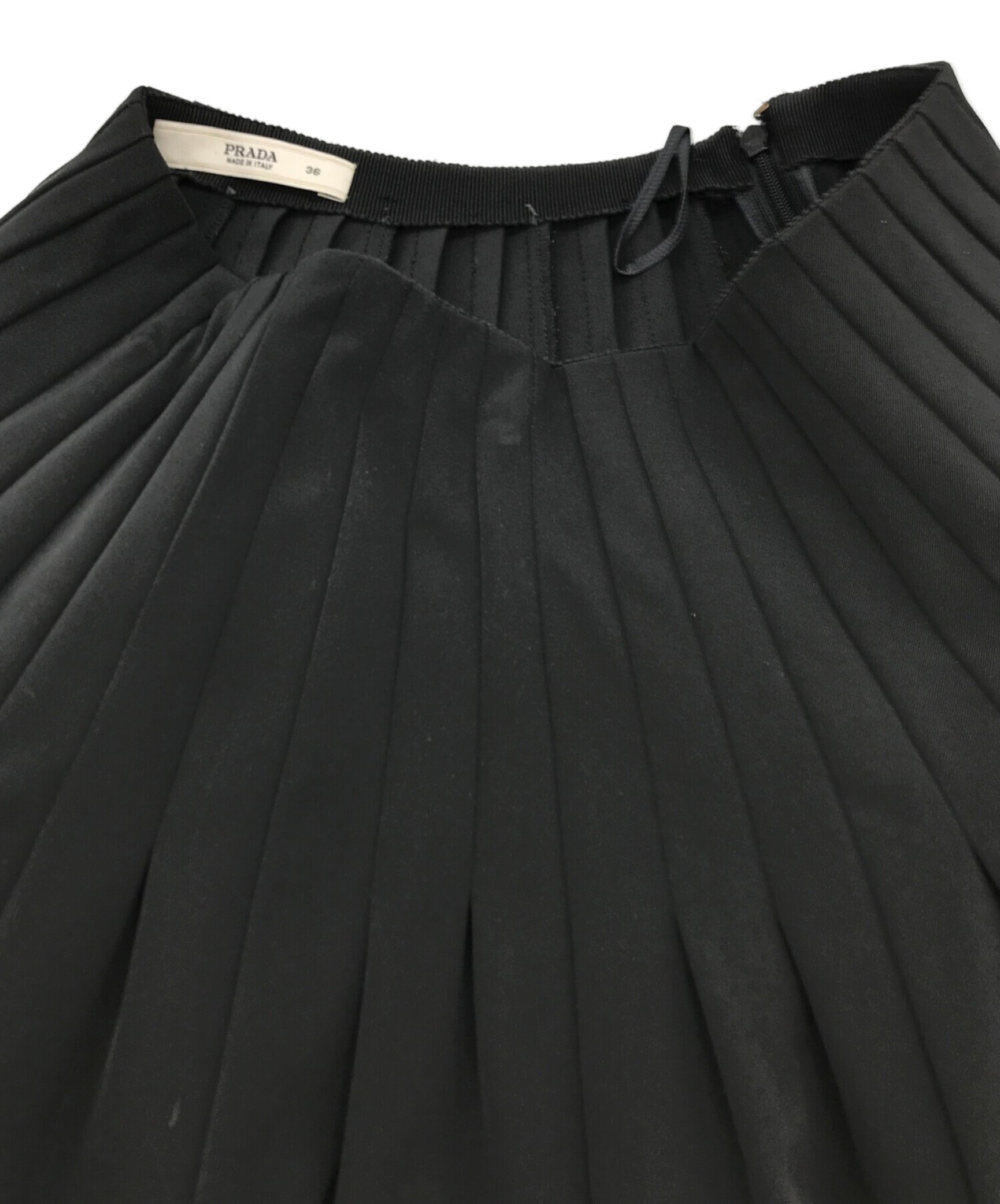 中古・古着通販】PRADA (プラダ) オールドボリュームスカート ブラック  