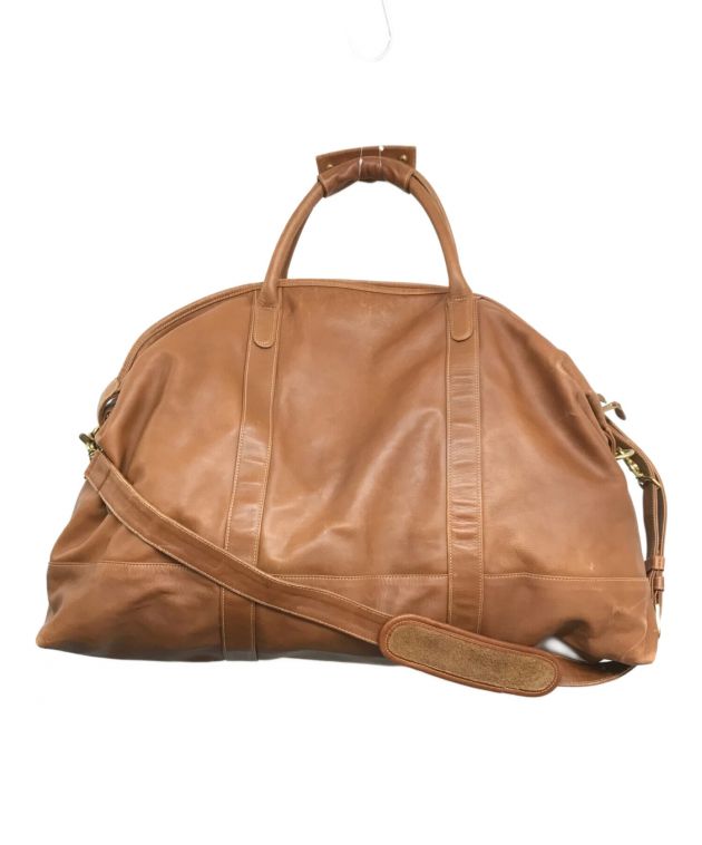 美品 硬 コーチ COACH オプアート レザーボストンバッグ ブラウン 70254