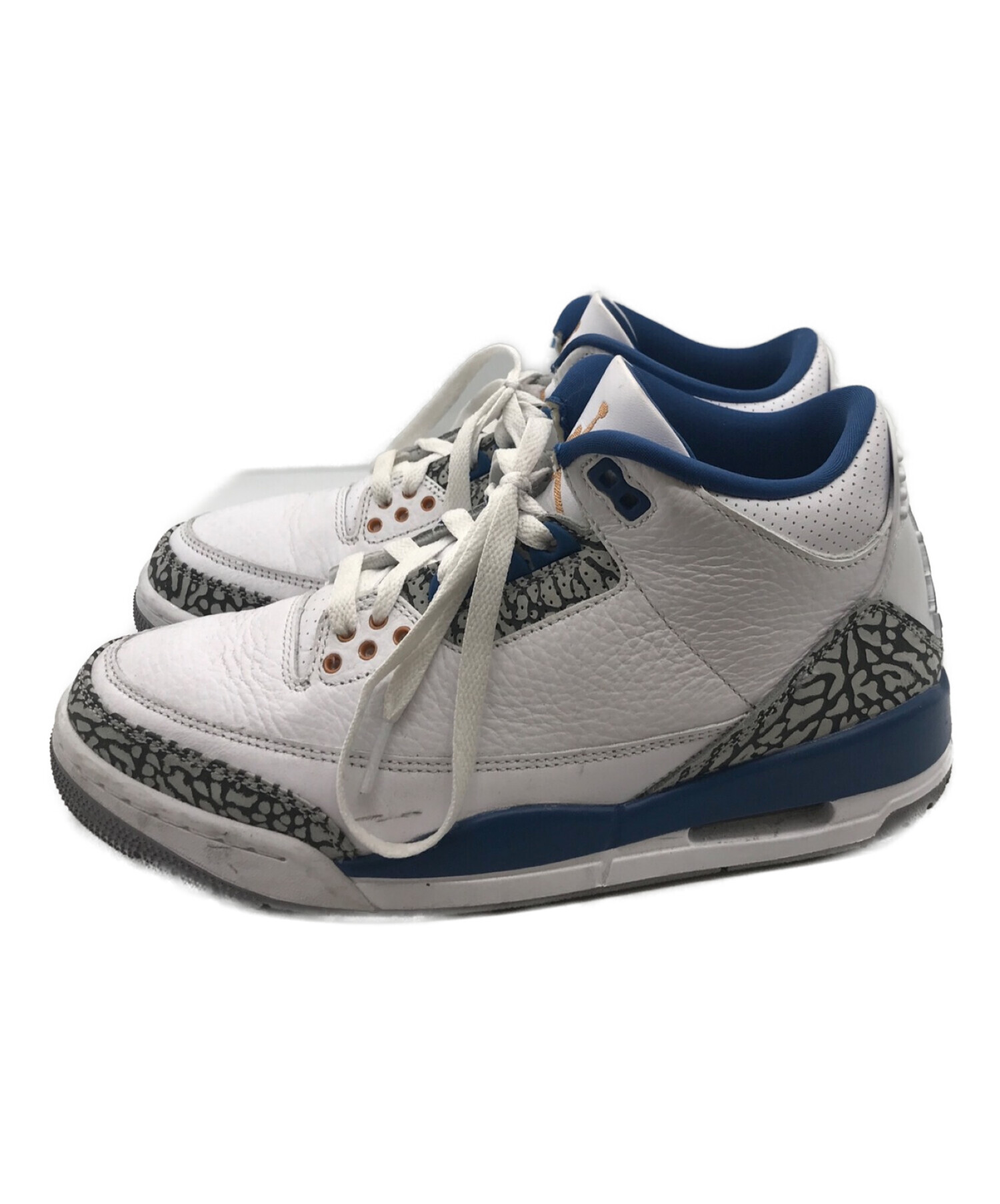 中古・古着通販】NIKE (ナイキ) AIR JORDAN 3 RETRO ホワイト×ブルー 
