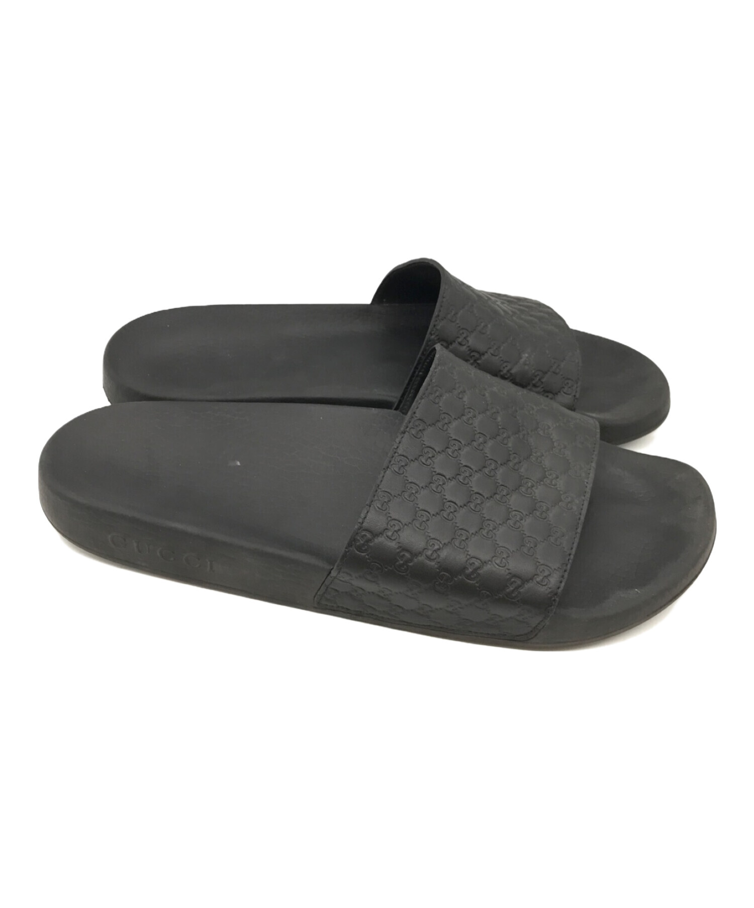 中古・古着通販】GUCCI (グッチ) ラバースライドサンダル ブラック 