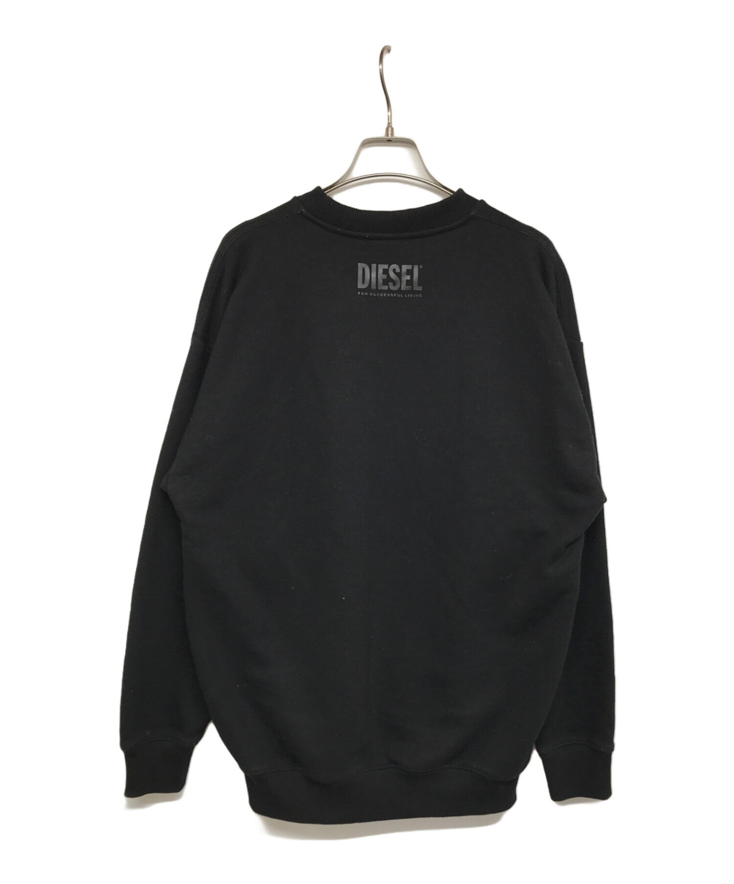 中古・古着通販】DIESEL (ディーゼル) 刺繍スウェット ブラック サイズ 