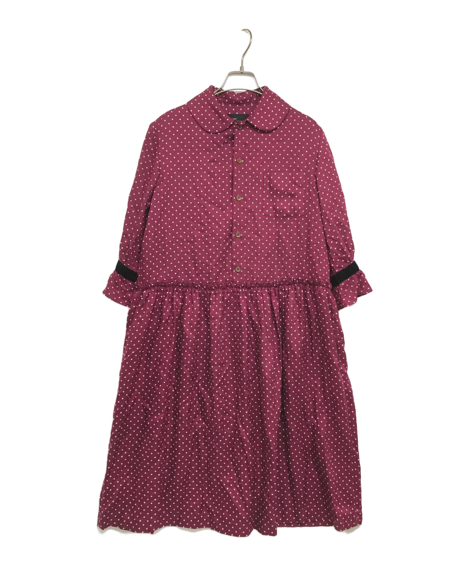 未使用に近い✨tricot COMME des GARÇONSドット春夏秋ワンピ Mサイズ】tricot COMME des GARÇONS ドット ワンピース