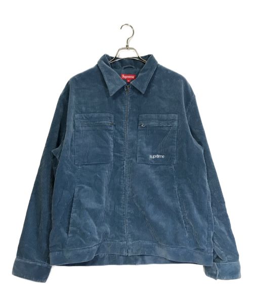 新品　Supreme corduroy zip jacket blue Mサイズ