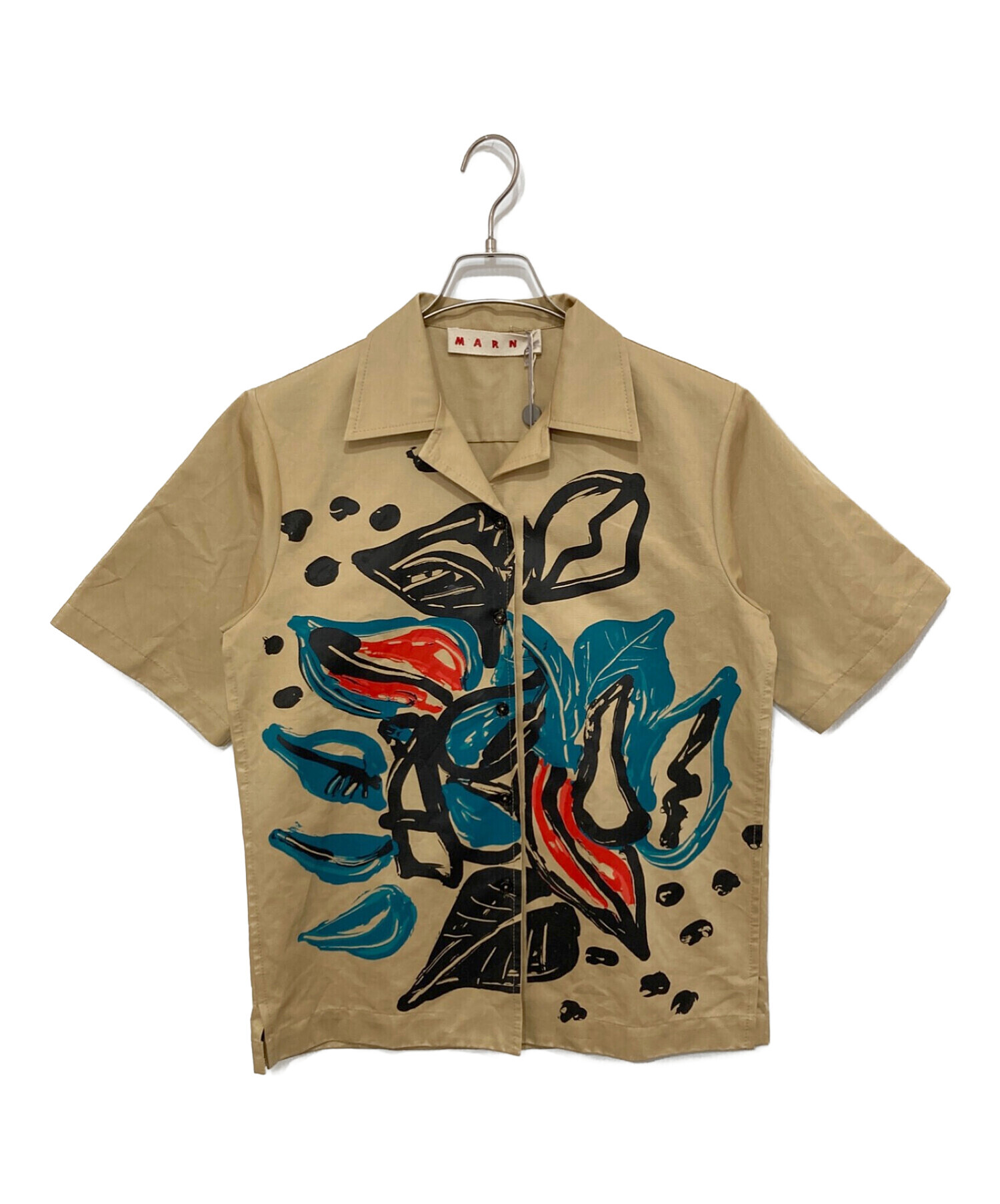 MARNI (マルニ) jungle ペイントワークシャツ ベージュ サイズ:38