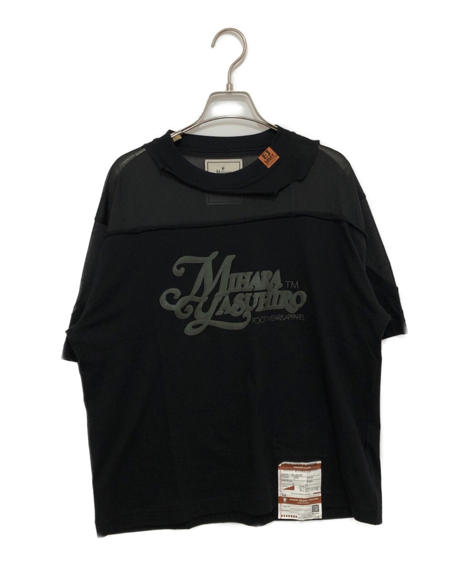 Maison MIHARA YASUHIRO (メゾン ミハラ ヤスヒロ) Combined T-shirt ブラック サイズ:38 未使用品