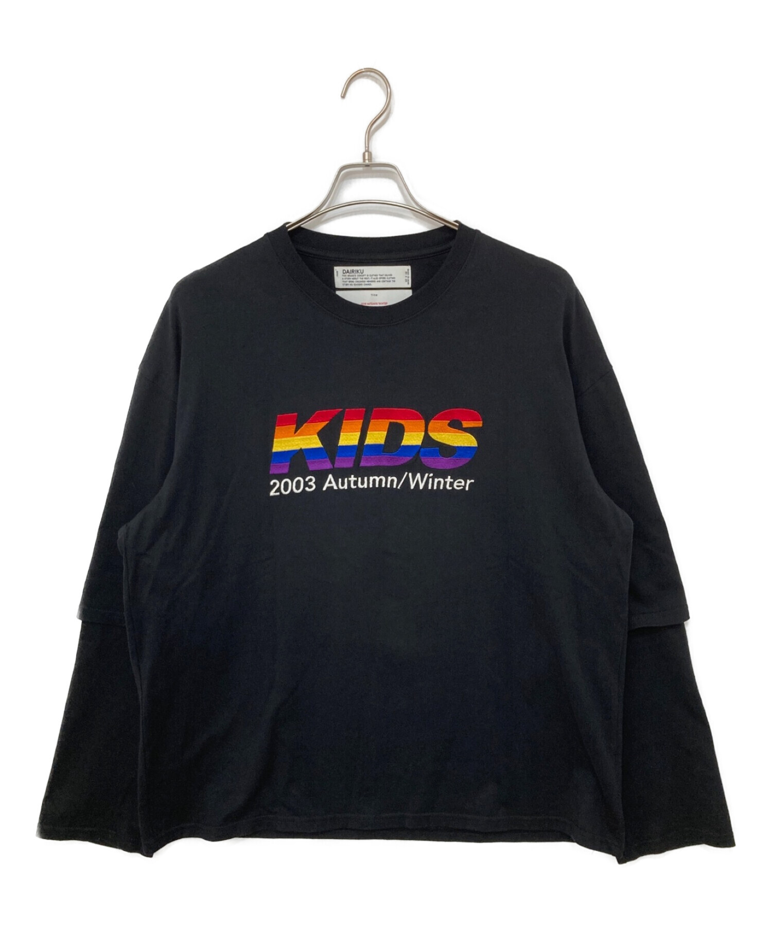 DAIRIKU (ダイリク) KIDS 2003AW Layered T-Shirt ブラック サイズ:Free