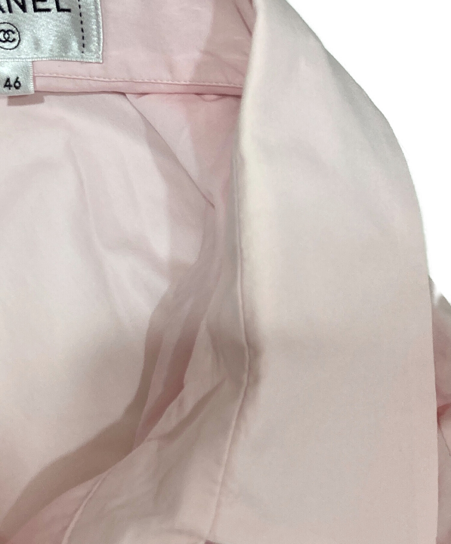 中古・古着通販】CHANEL (シャネル) タックデザインシャツ ピンク 