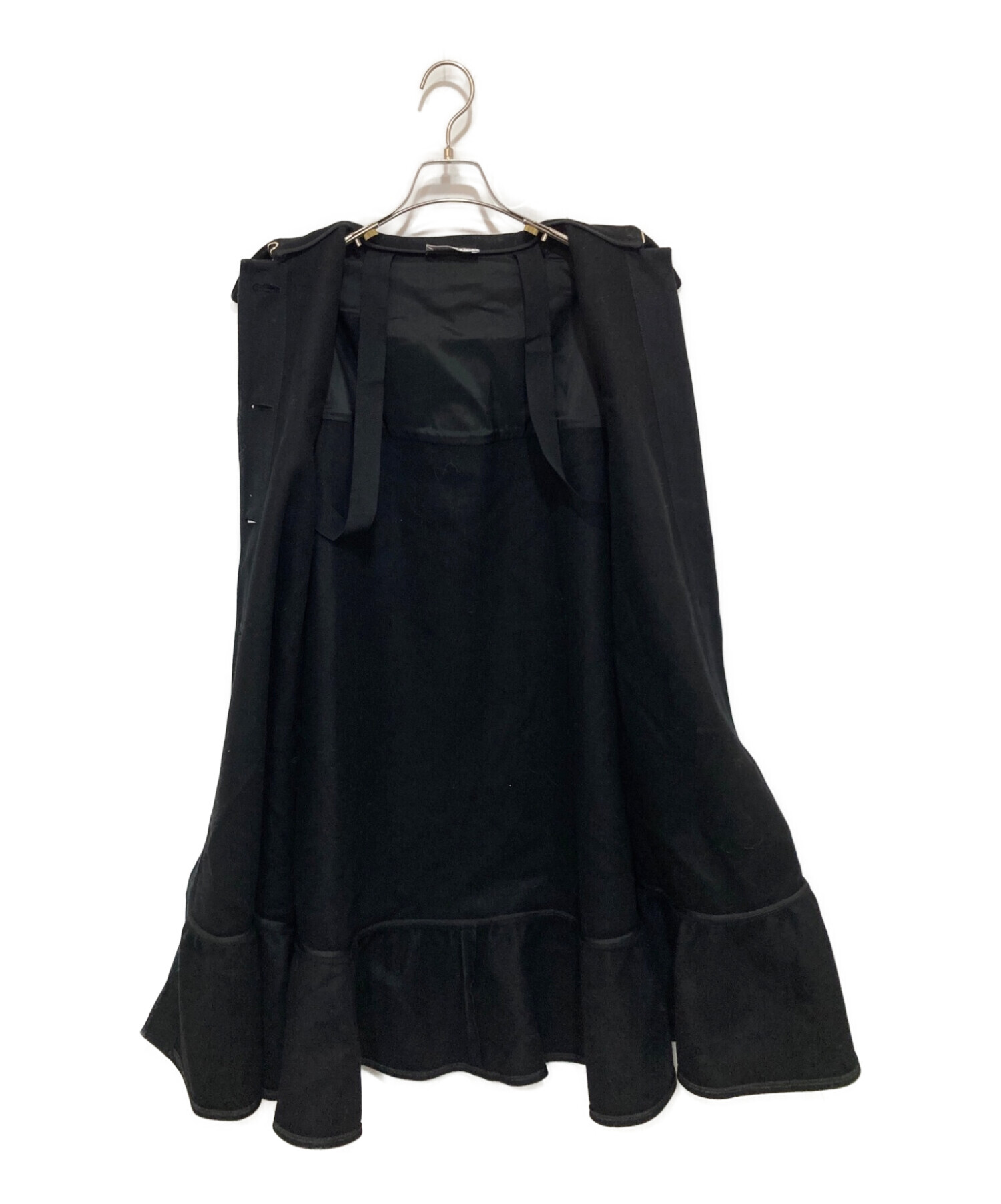 新品同様！ヴァレンティノ トワルイコノグラフケープ 黒カシミア