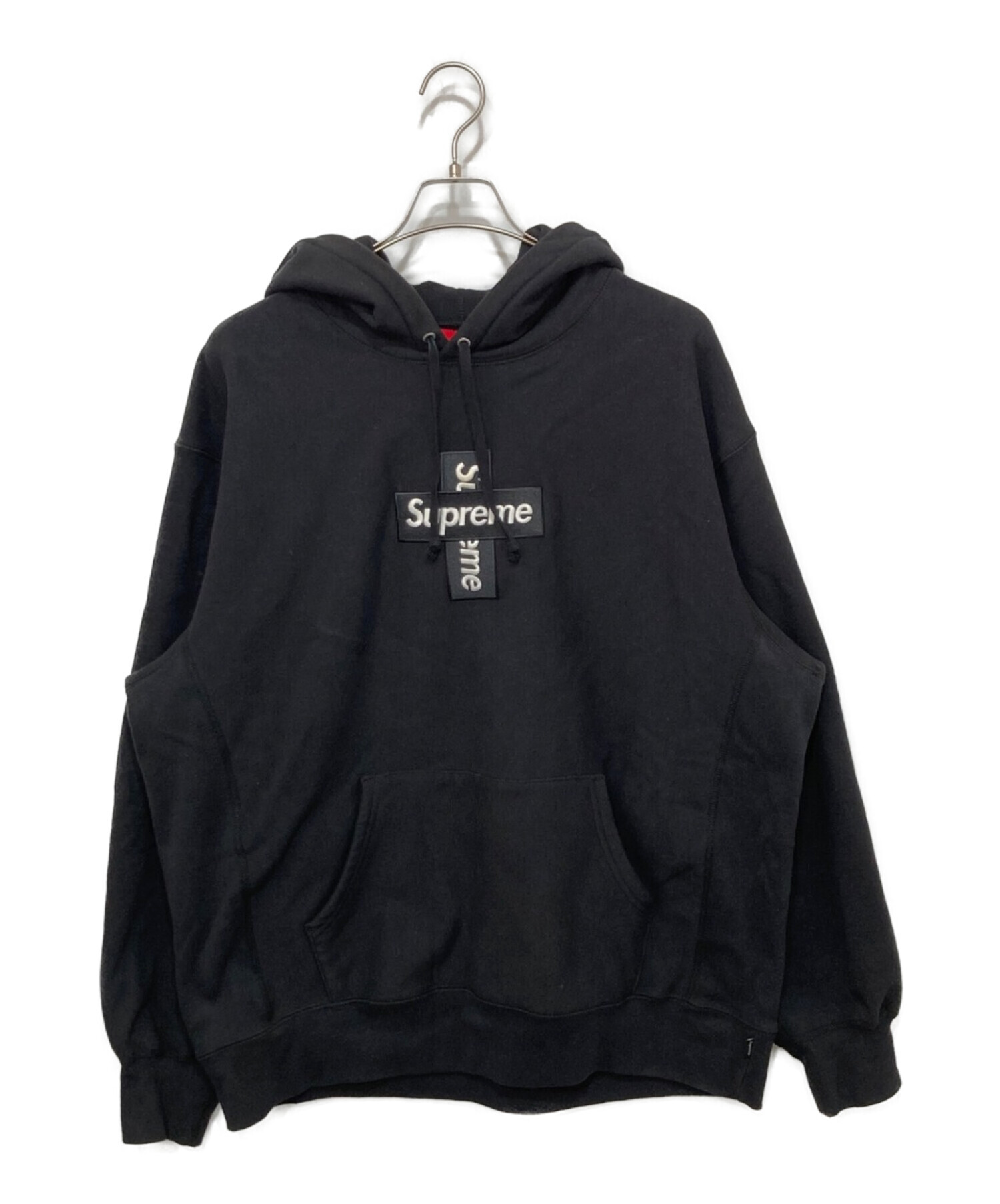 XL Cross Box Logo Hooded Sweatshirt ブラック