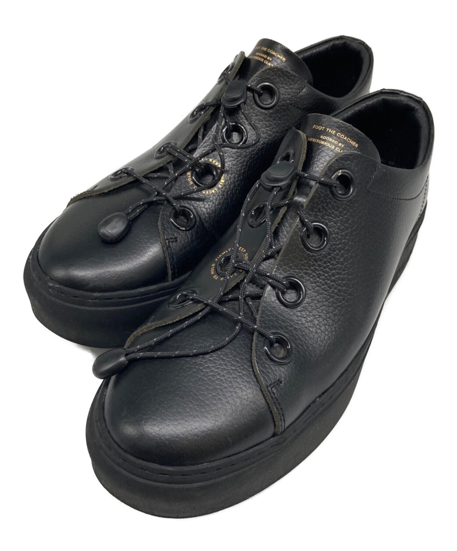foot the coacher (フットザコーチャー) DOUBLE LACED スニーカー ブラック サイズ:8