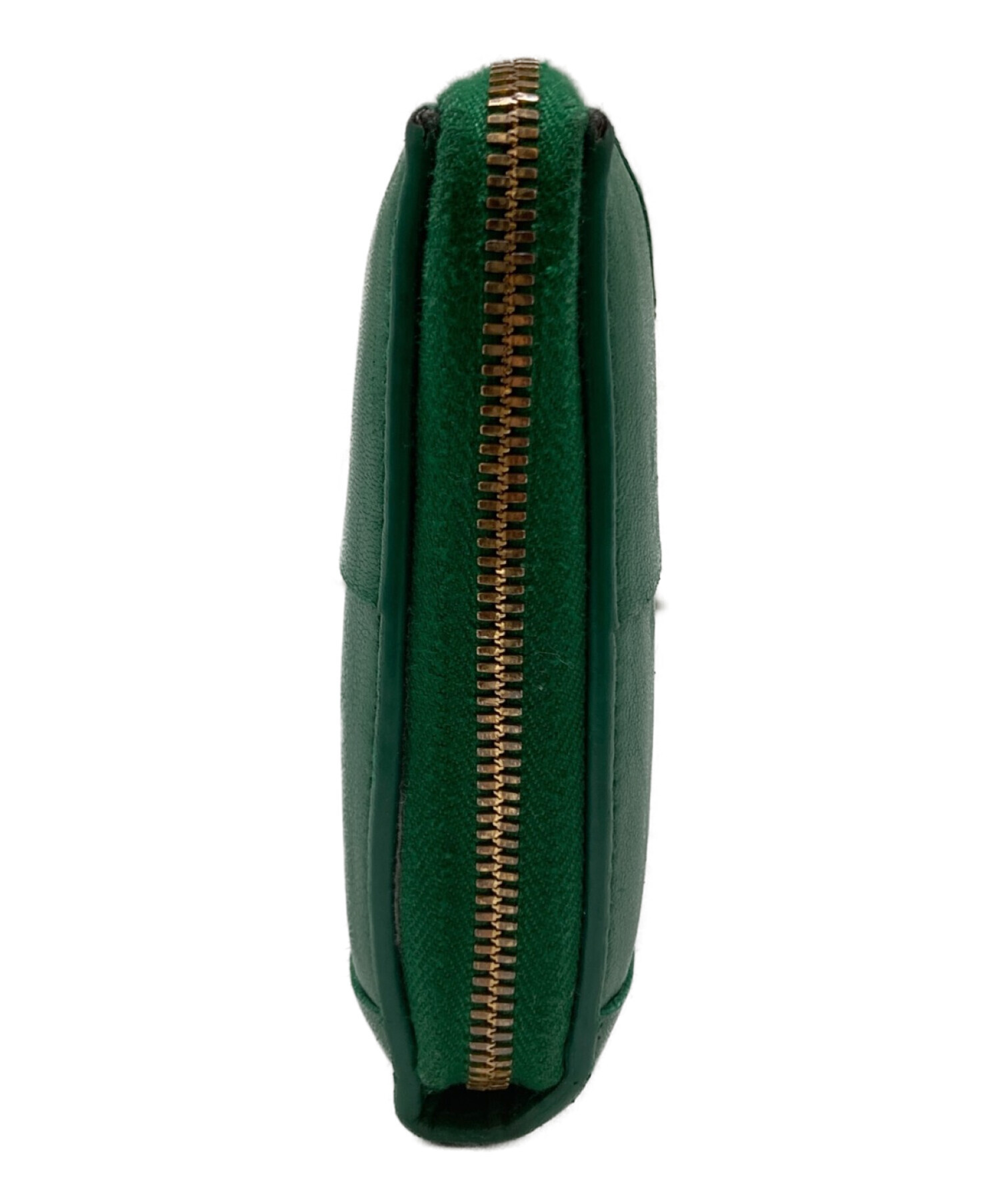 BOTTEGA VENETA ラウンドファスナー財布 カセット ダークグリーン