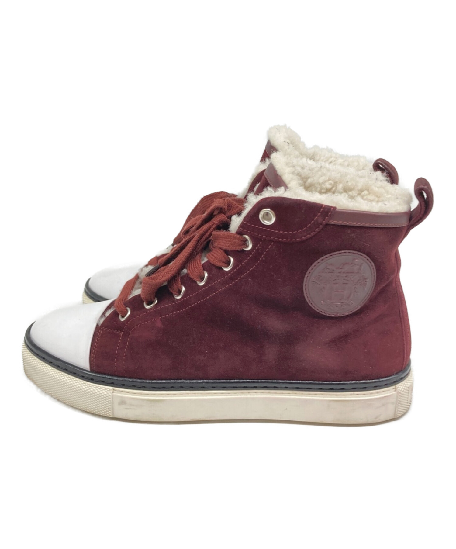 エルメスムートンハイカットスニーカー